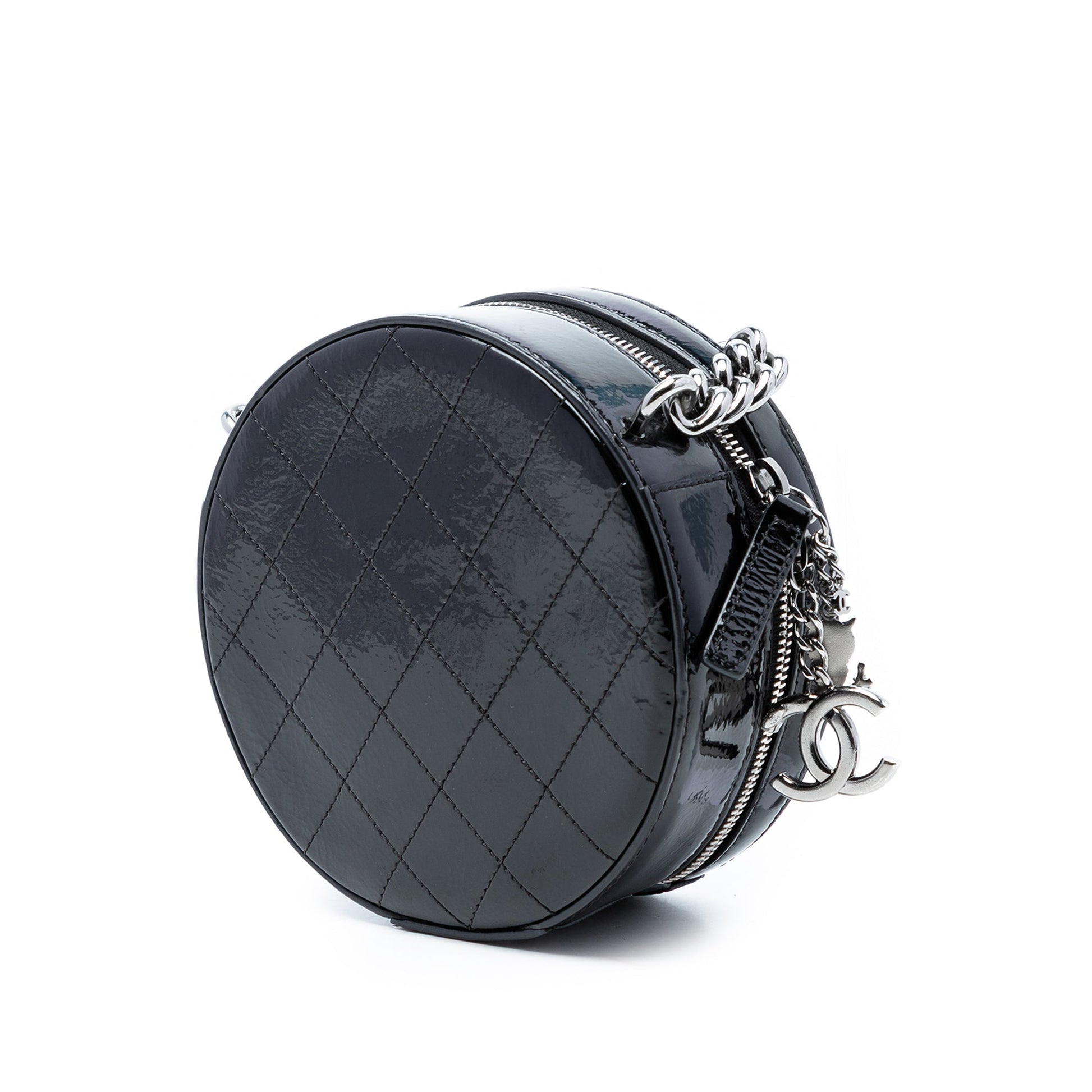 Chanel Patent Round As Earth Bag