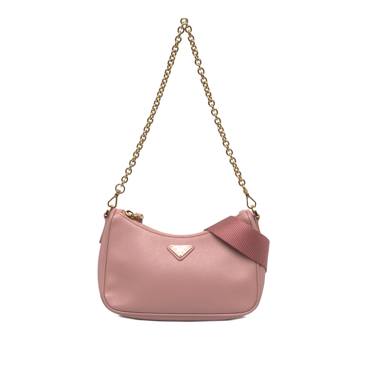 Prada Mini Saffiano Re Edition 2005 Satchel — Pink