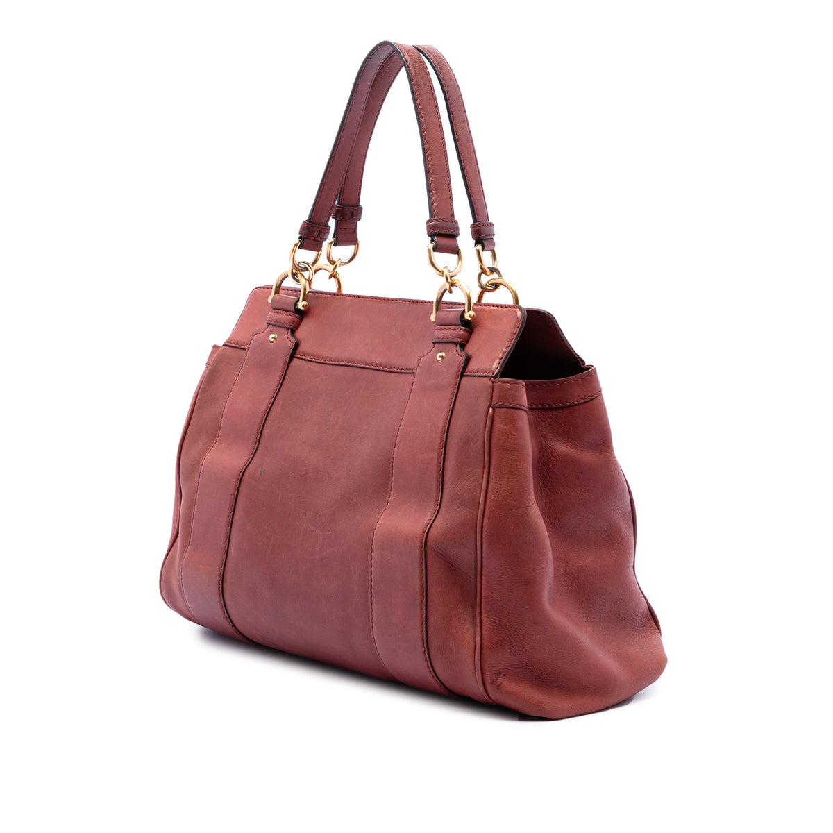 Gucci Calfskin Smilla Tote — Red