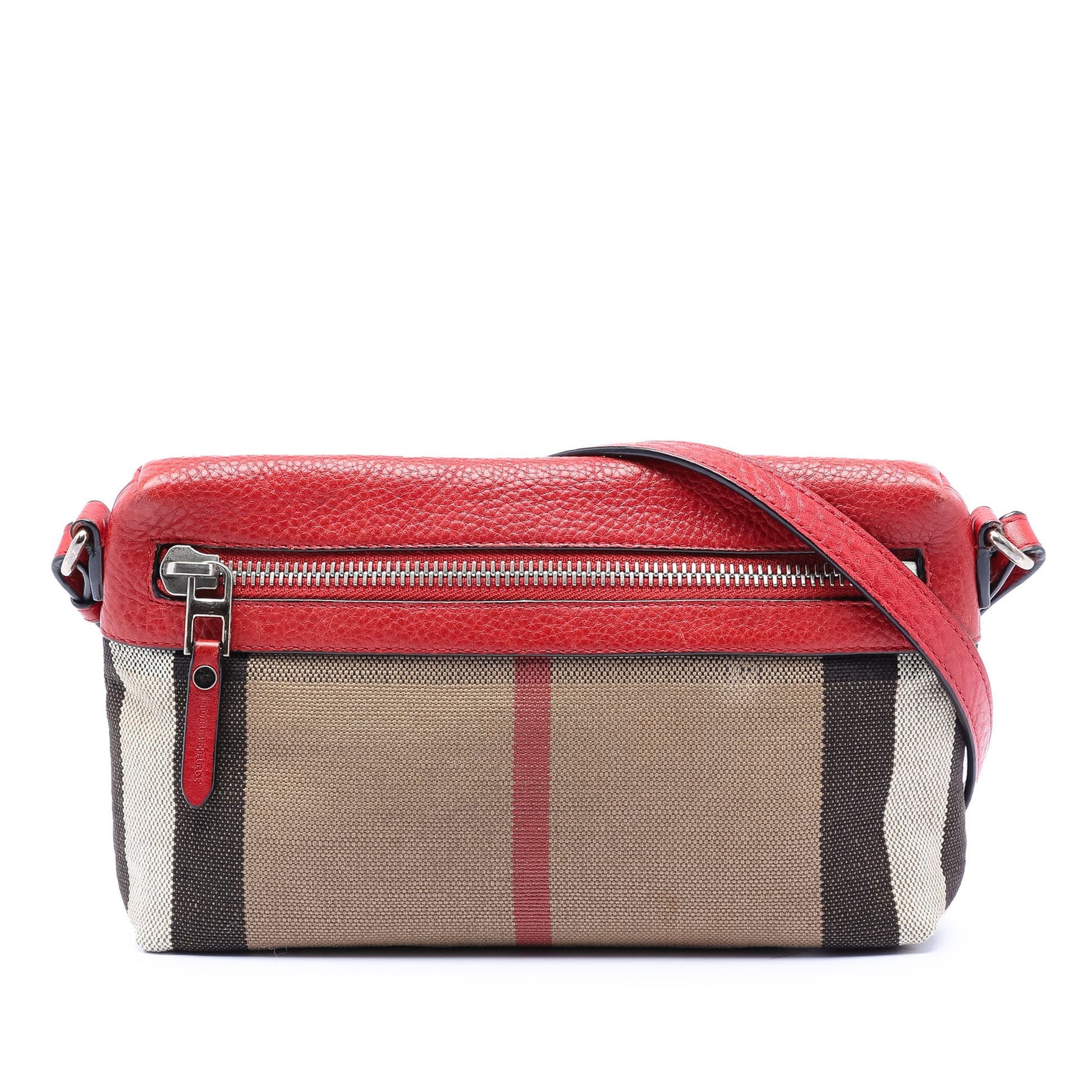 Burberry Small Mega Check Canvas Farley Crossbody