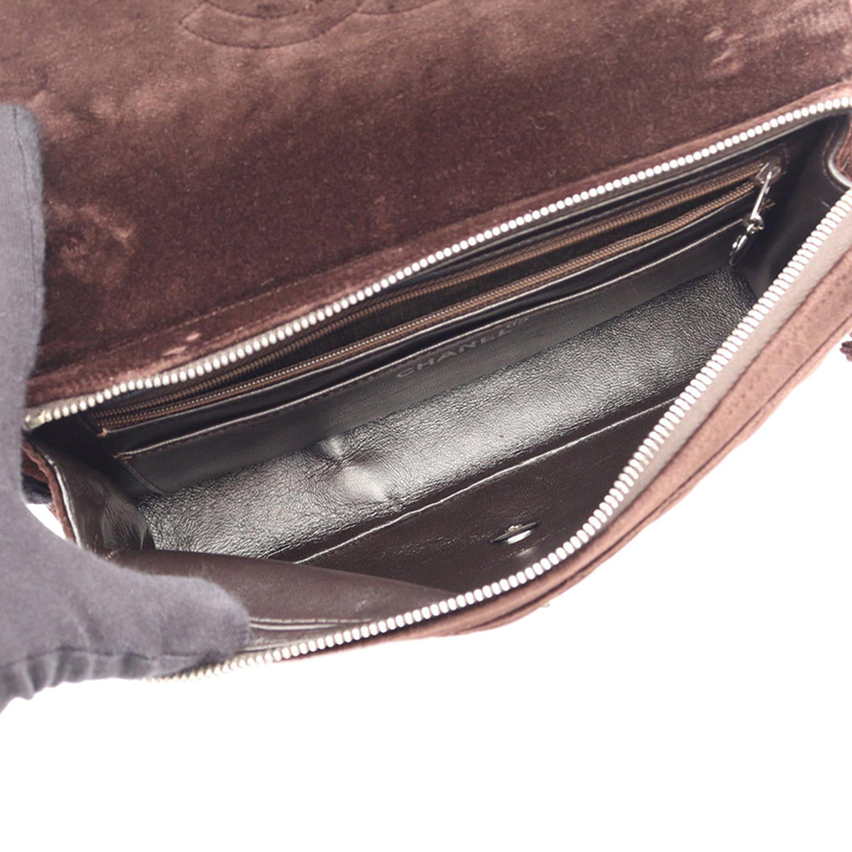 Chanel CC Quilted Jersey Backpack — Brown