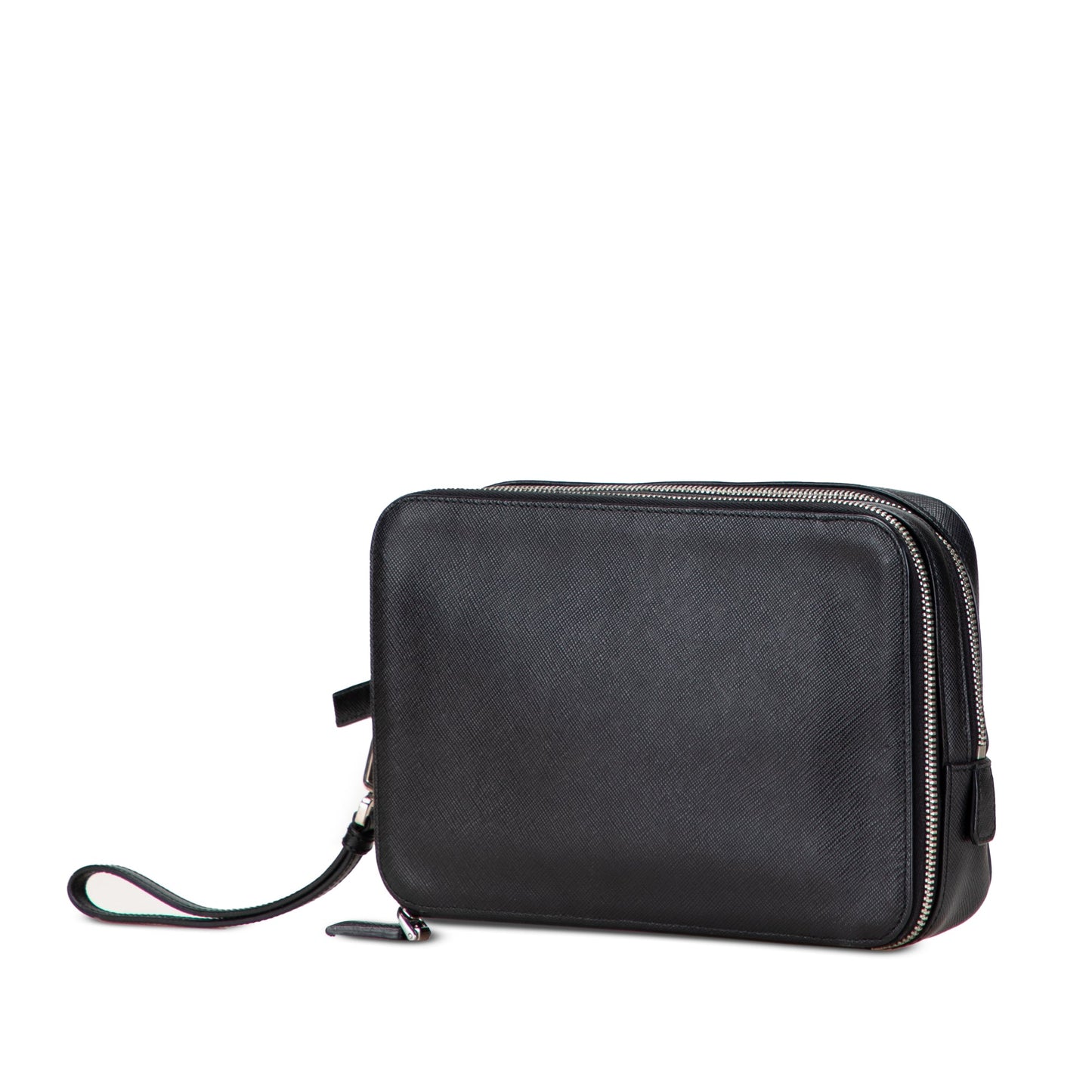 Prada Saffiano Portfolio Zip Clutch