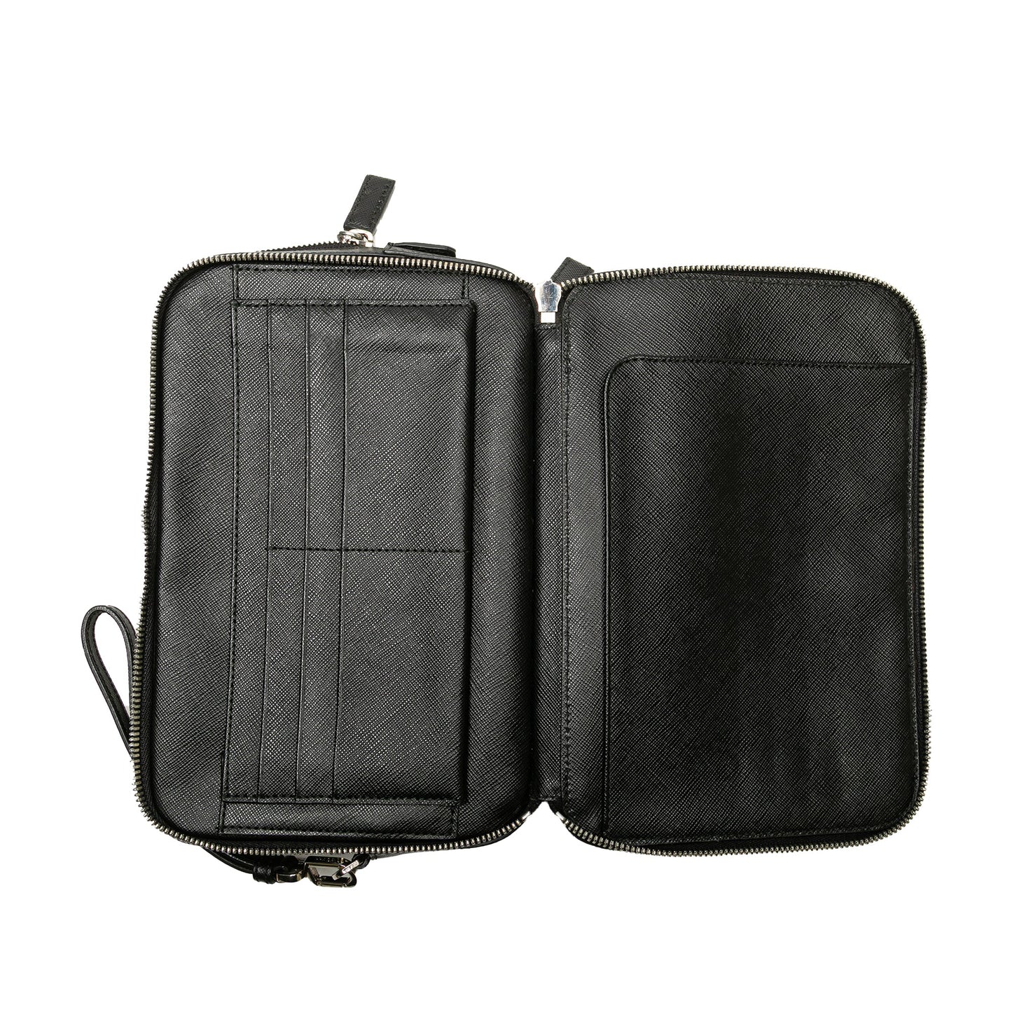 Prada Saffiano Portfolio Zip Clutch