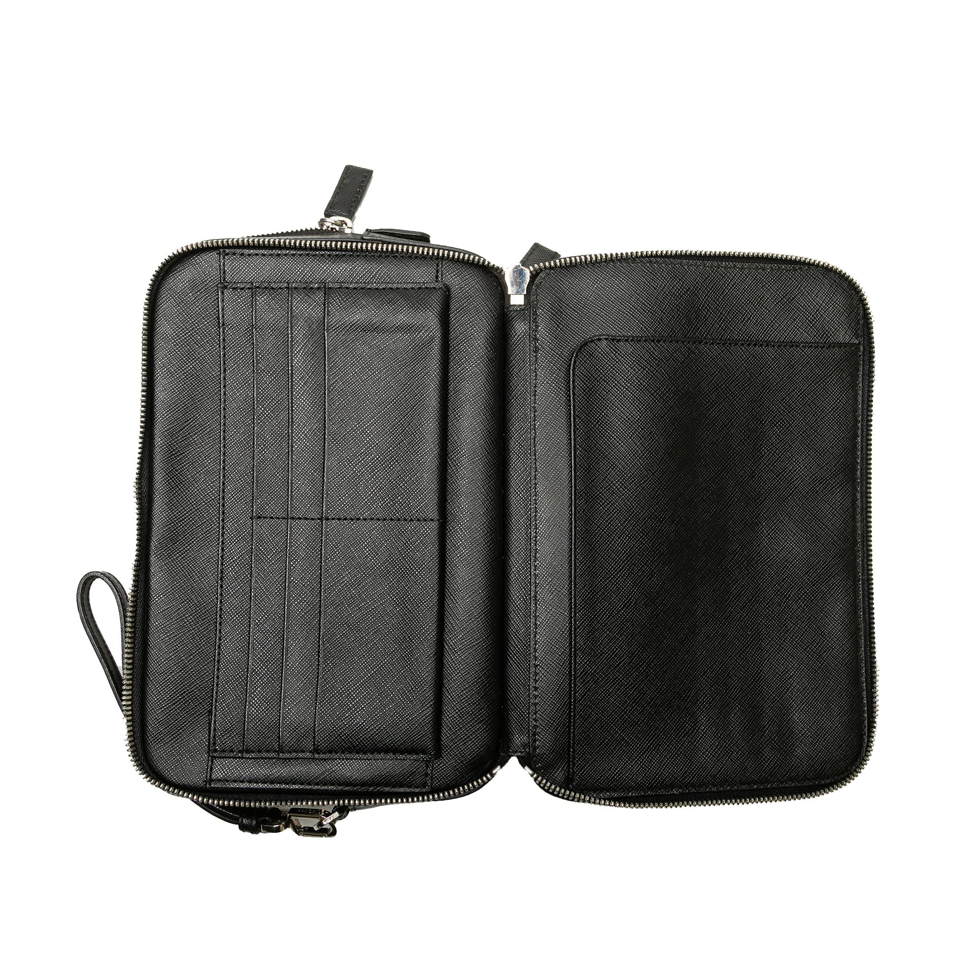 Prada Saffiano Portfolio Zip Clutch