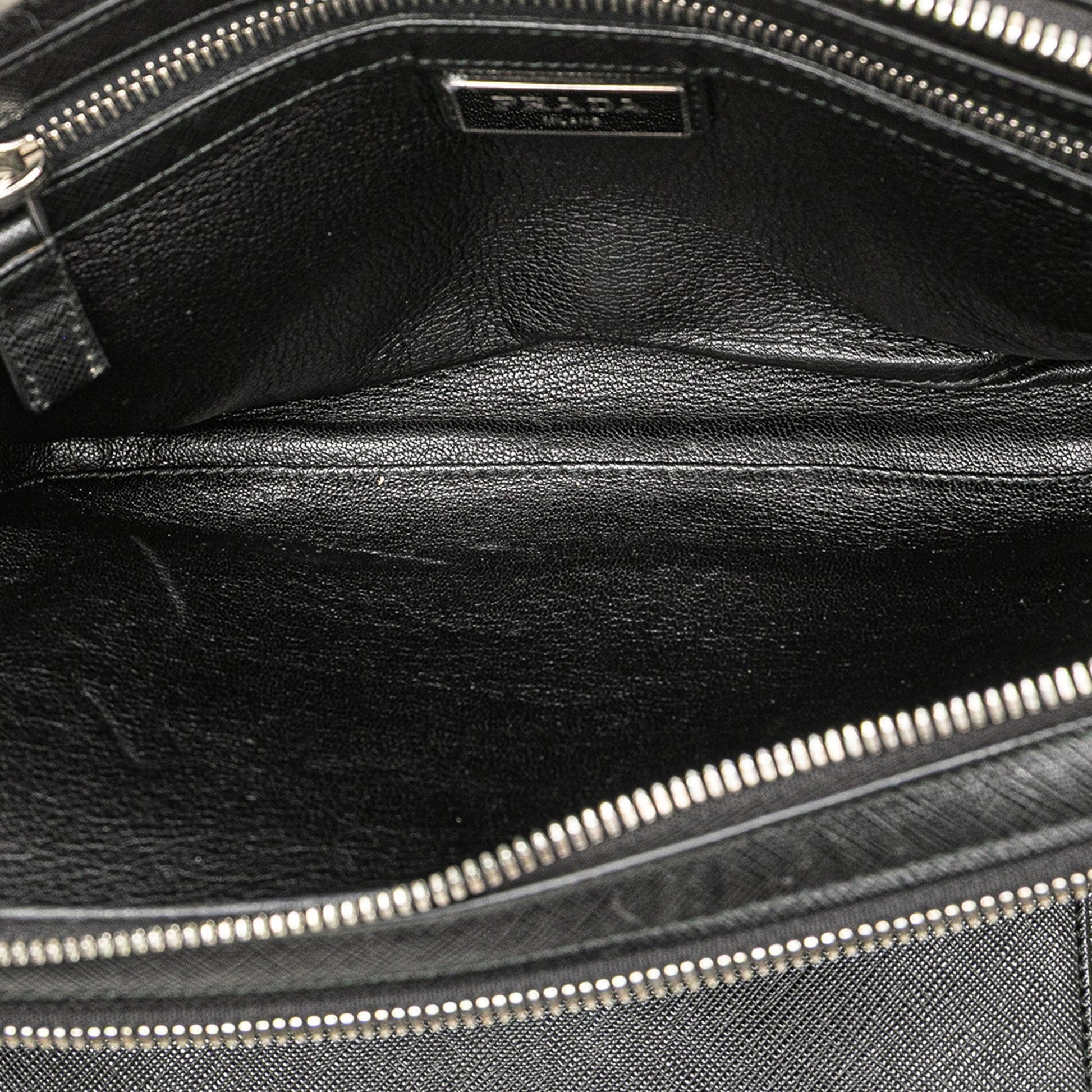 Prada Saffiano Portfolio Zip Clutch