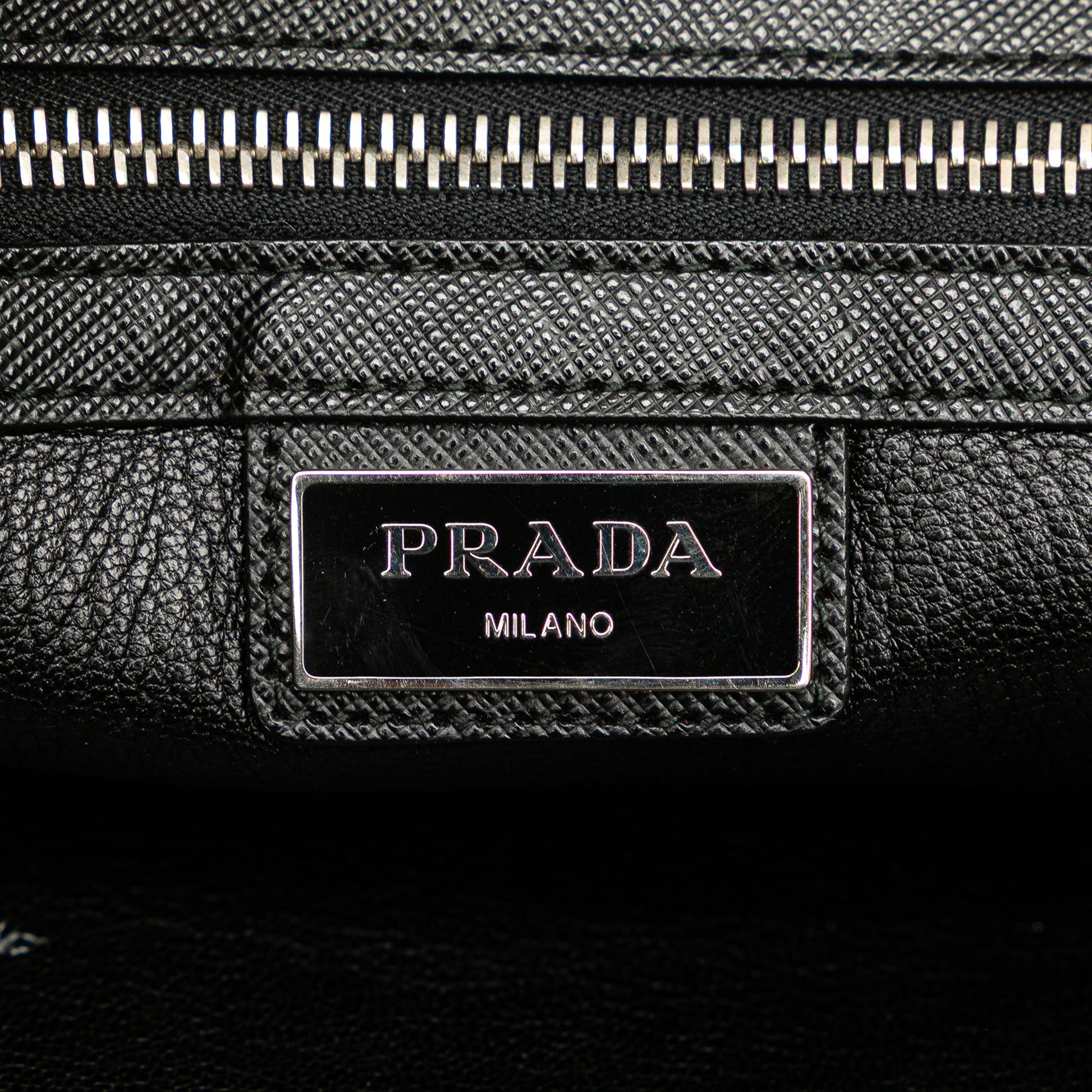 Prada Saffiano Portfolio Zip Clutch
