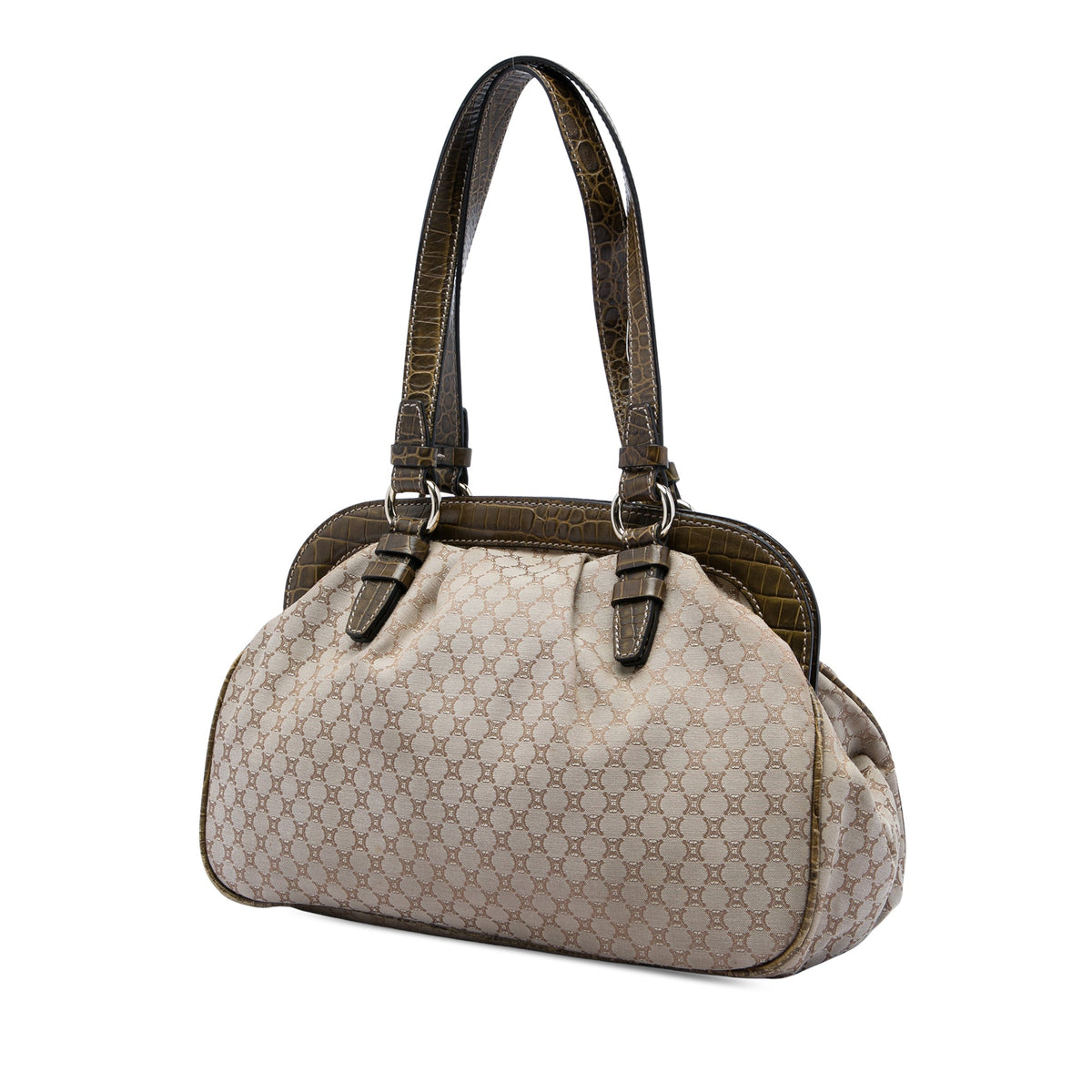 Celine Macadam Canvas Tassel Frame Satchel