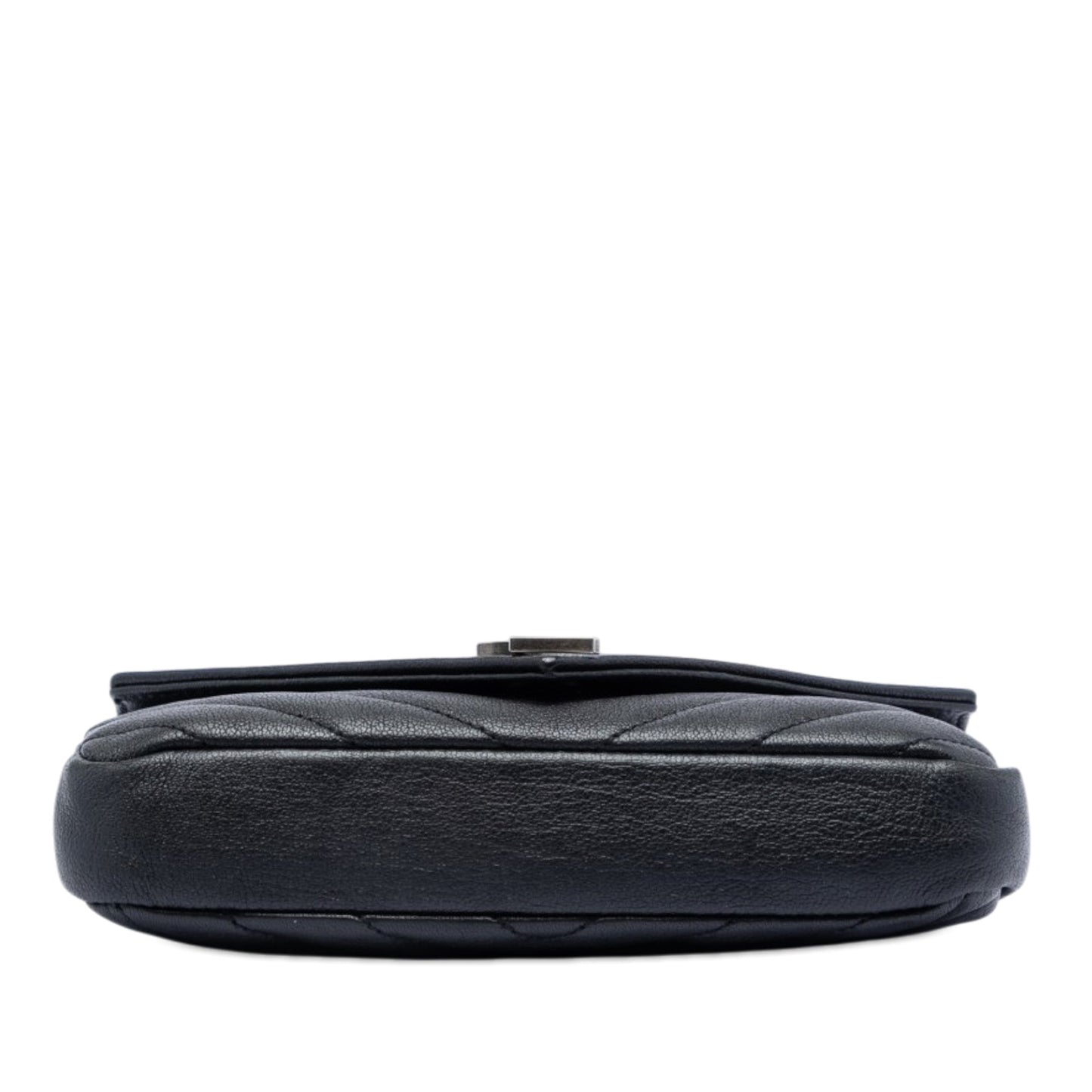 Saint Laurent Mini Chevron Sheepskin Monogram College Satchel