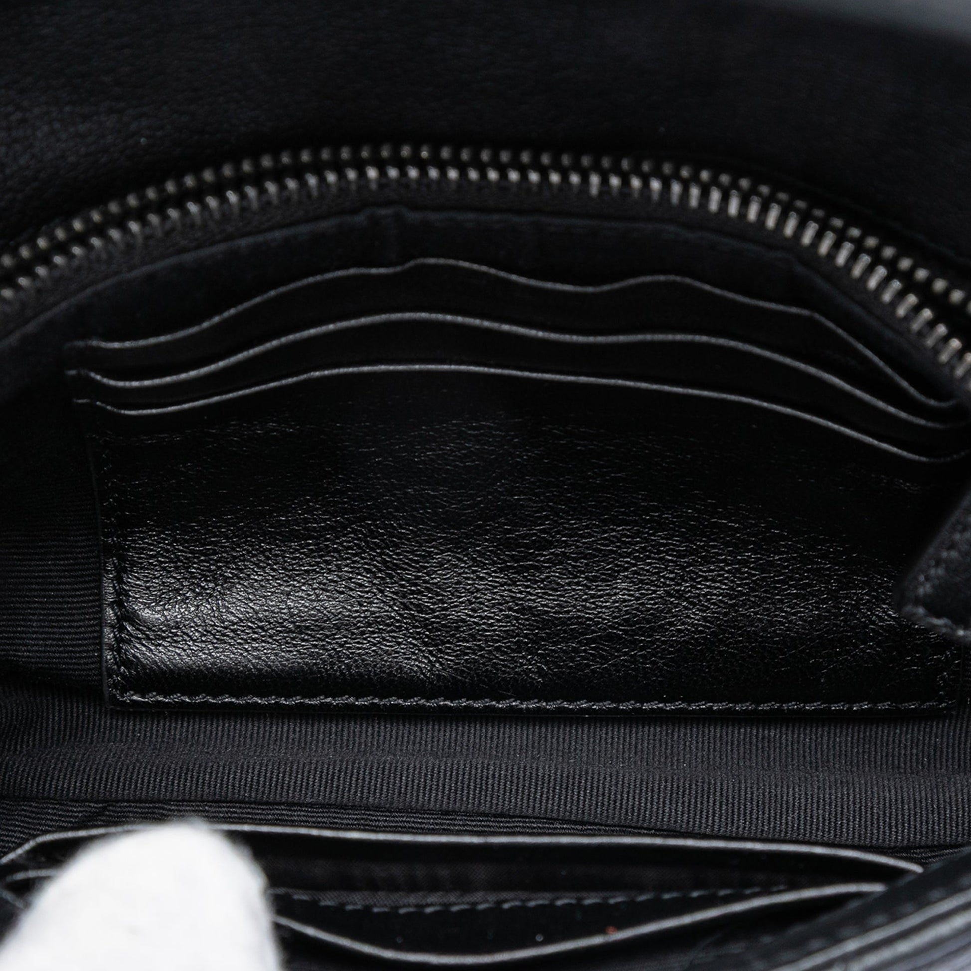 Saint Laurent Mini Chevron Sheepskin Monogram College Satchel