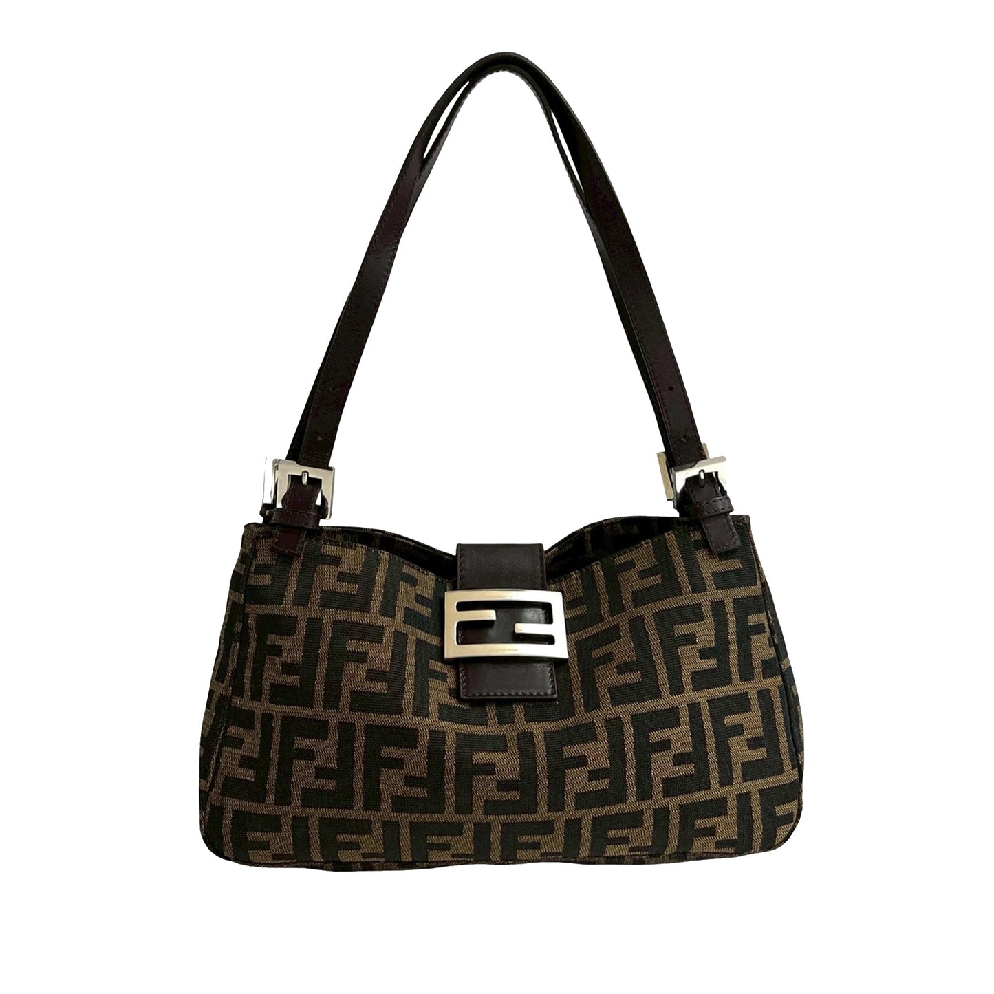 Fendi Zucca Canvas Shoulder Bag