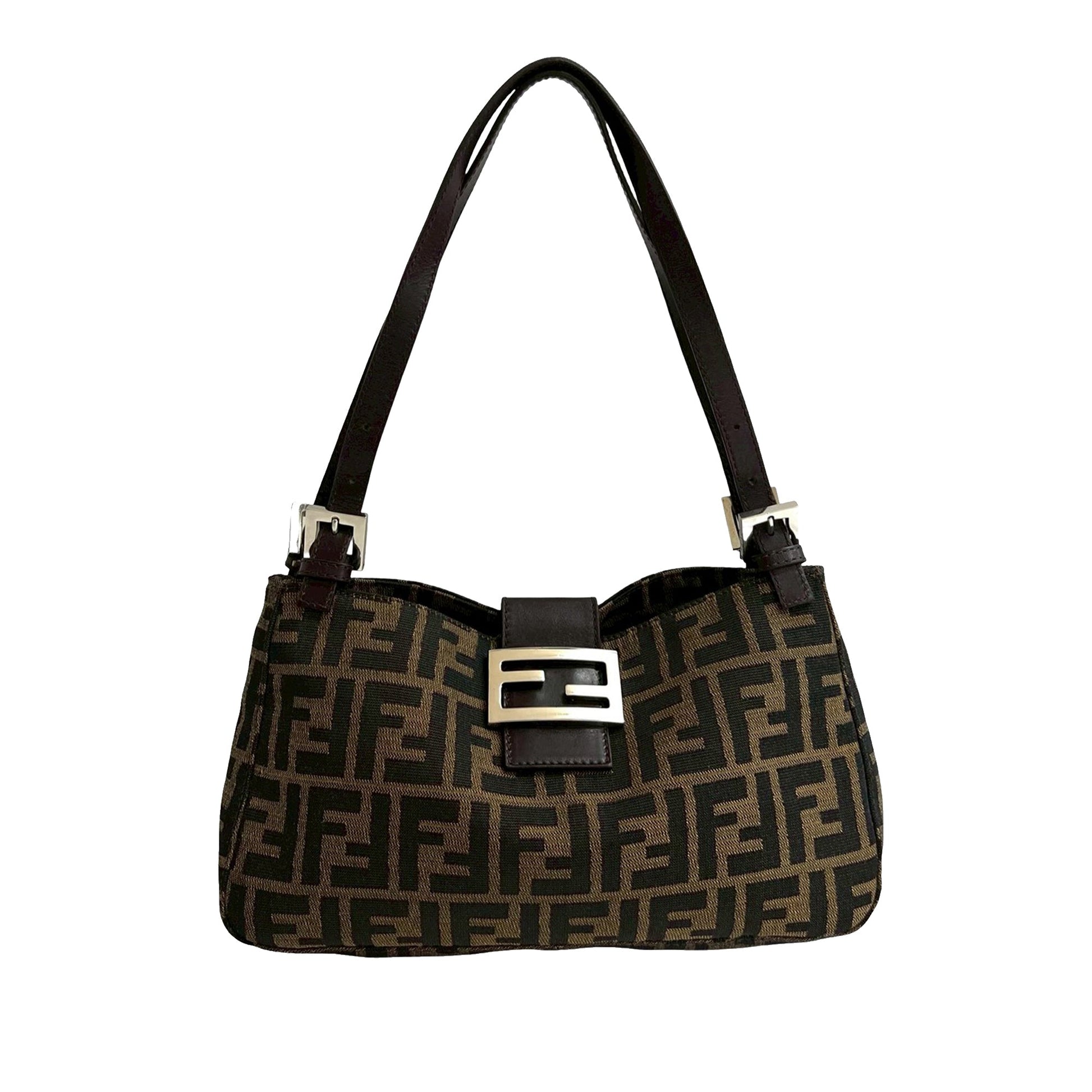 Fendi Zucca Canvas Shoulder Bag
