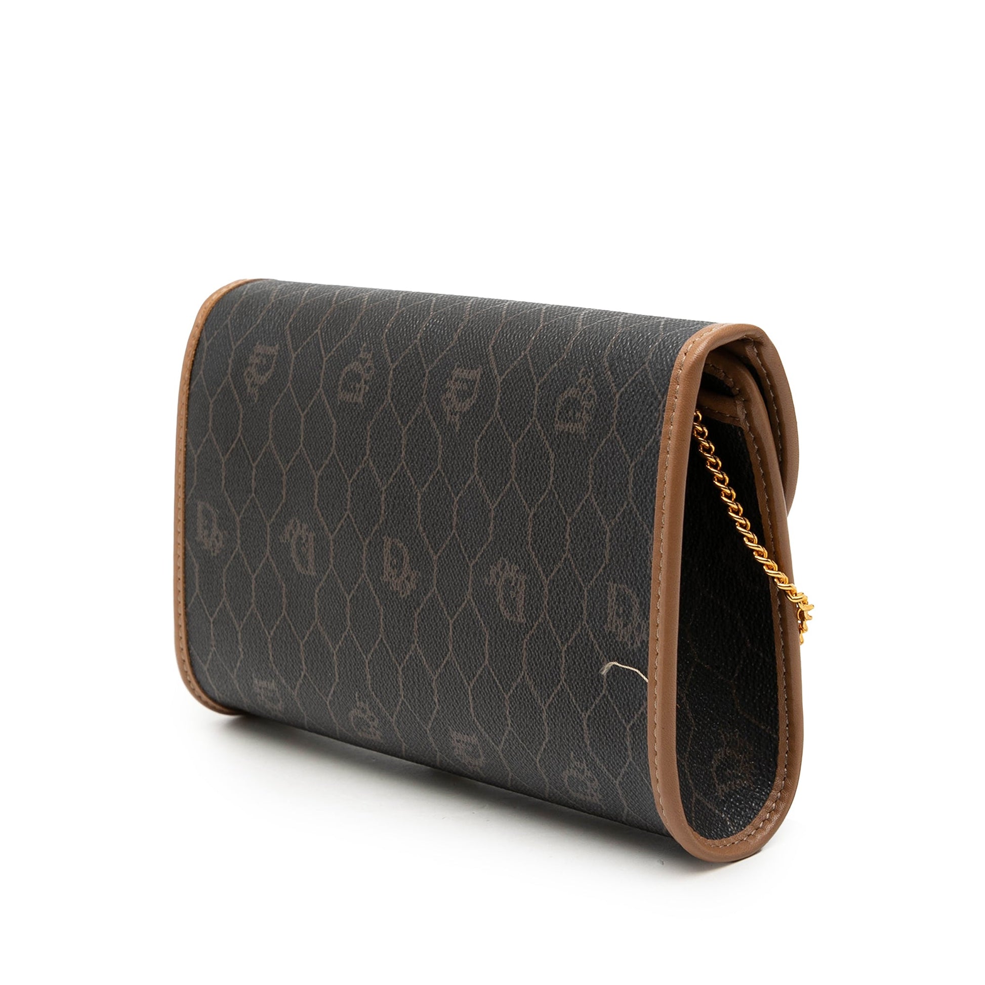 Dior Honeycomb Coated Canvas Chain Flap Crossbody