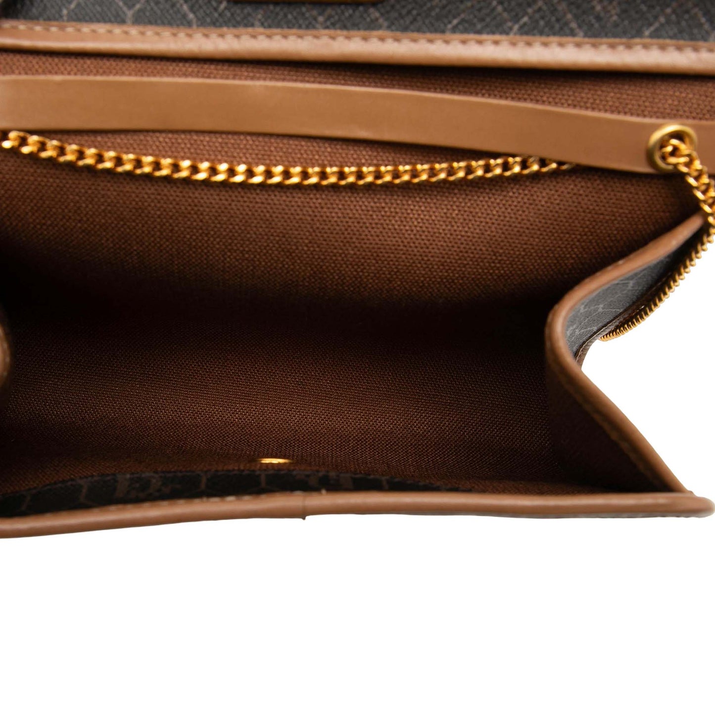 Dior Honeycomb Coated Canvas Chain Flap Crossbody