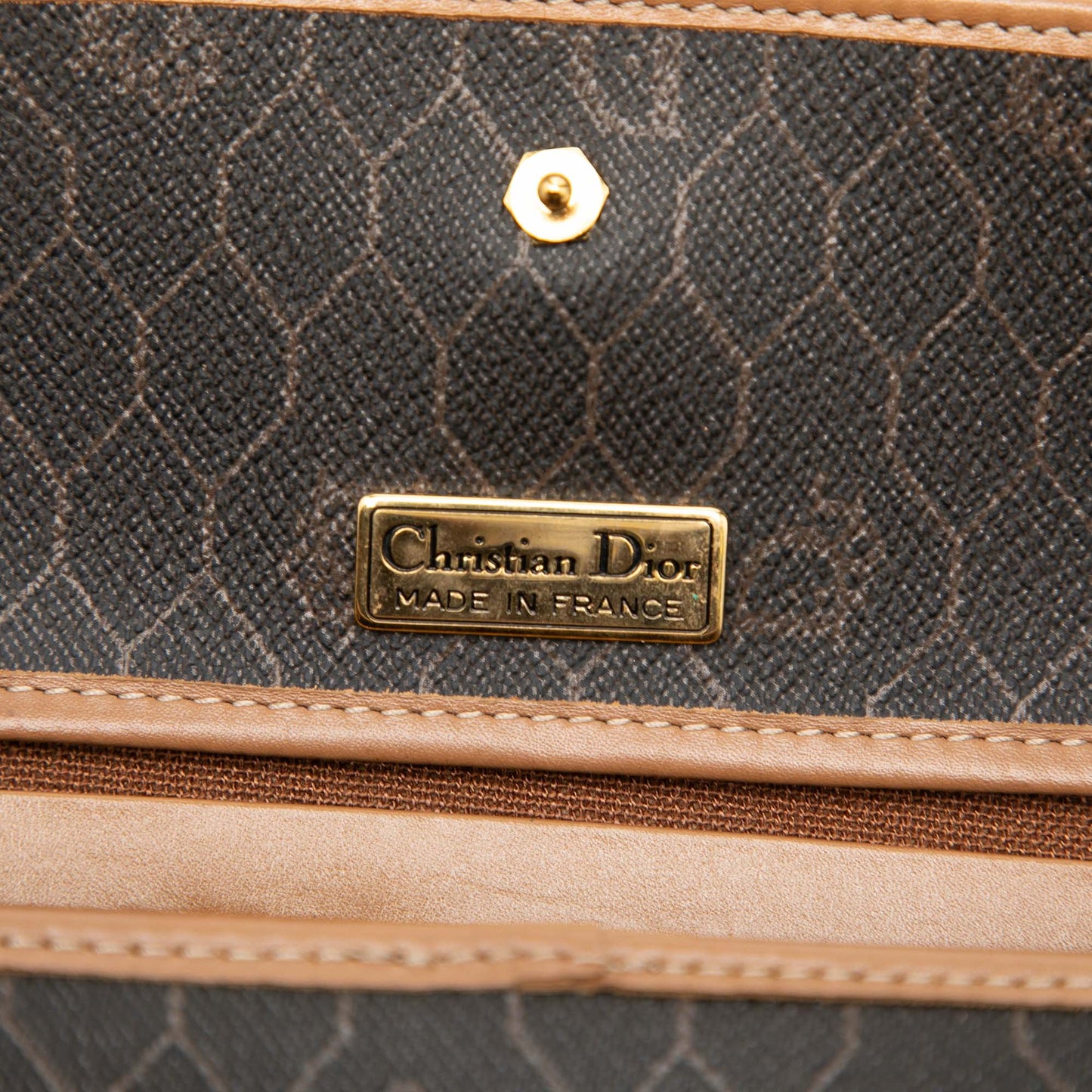 Dior Honeycomb Coated Canvas Chain Flap Crossbody