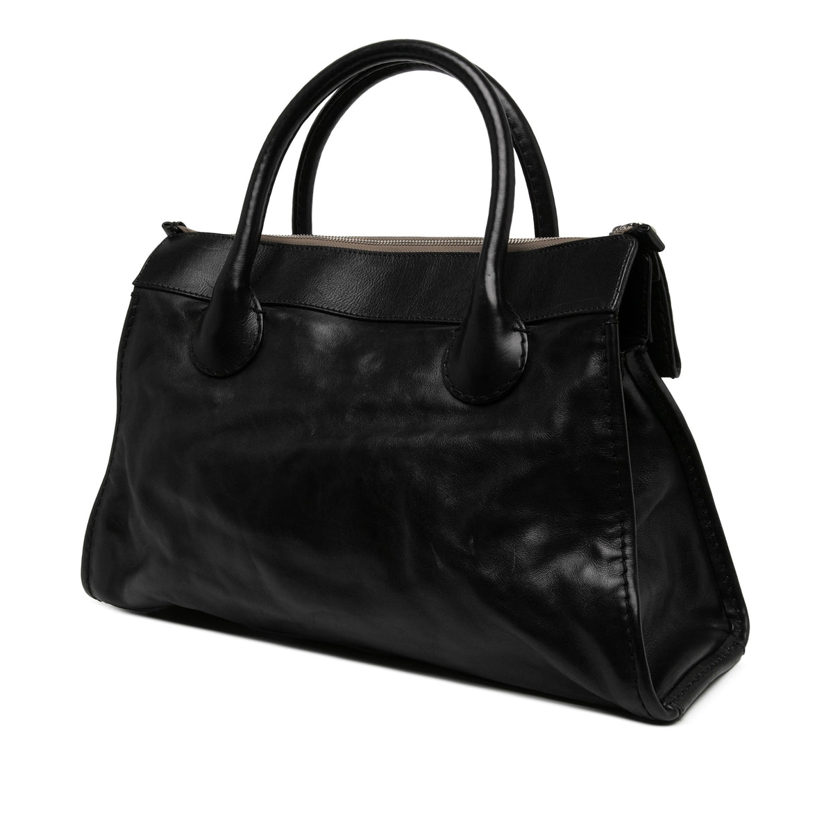 Chloé Oversized Buffalo Leather Edith Day Bag — Black