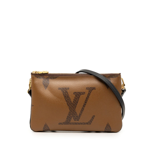 Louis Vuitton Monogram Giant Reverse Double Zip Pochette