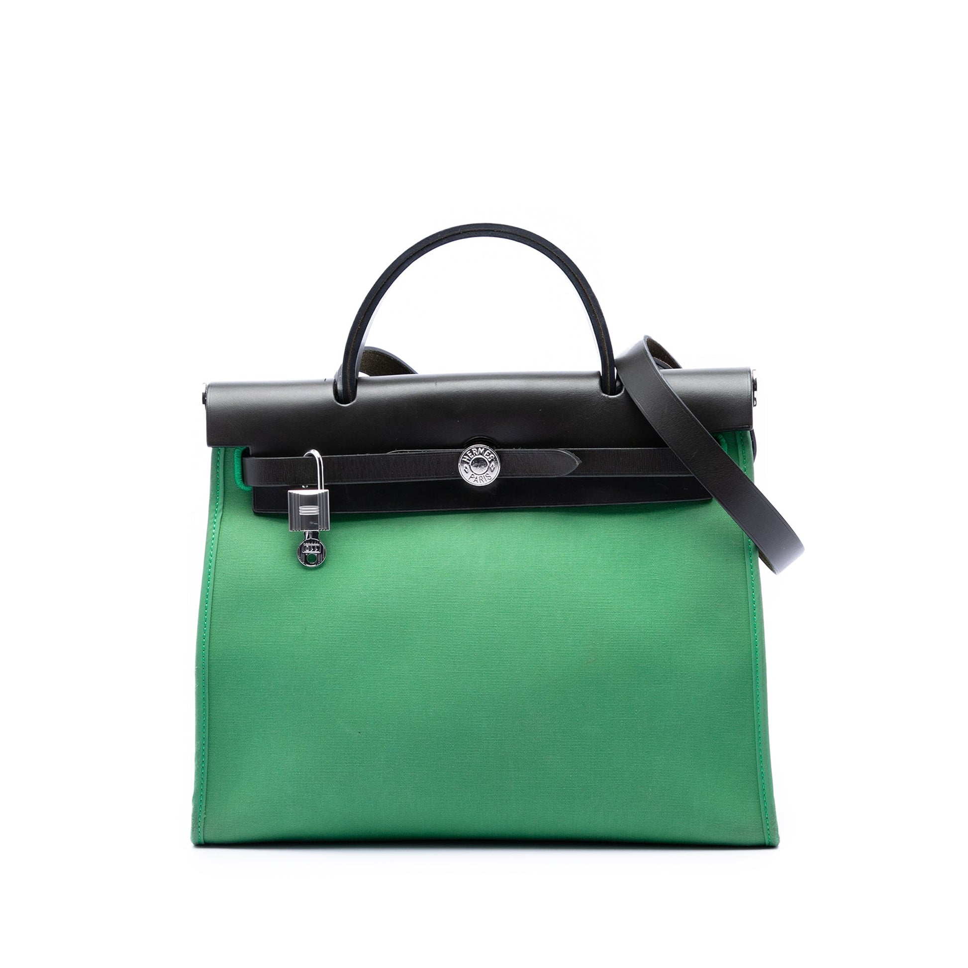 Hermès Military Toile and Vache Hunter Herbag Zip 31