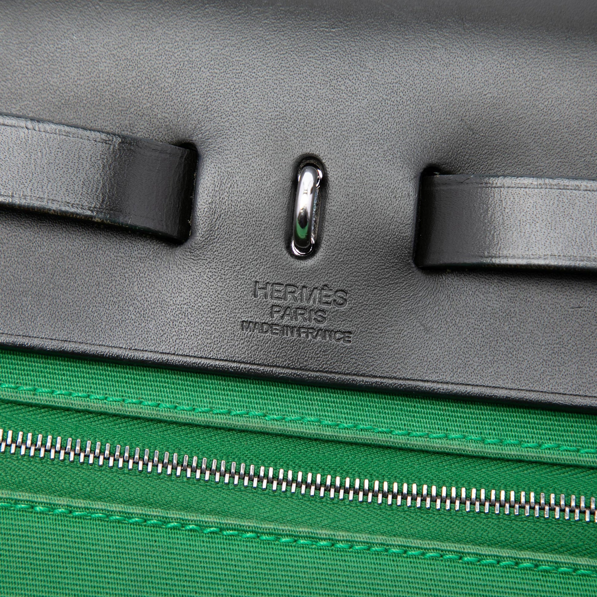Hermès Military Toile and Vache Hunter Herbag Zip 31