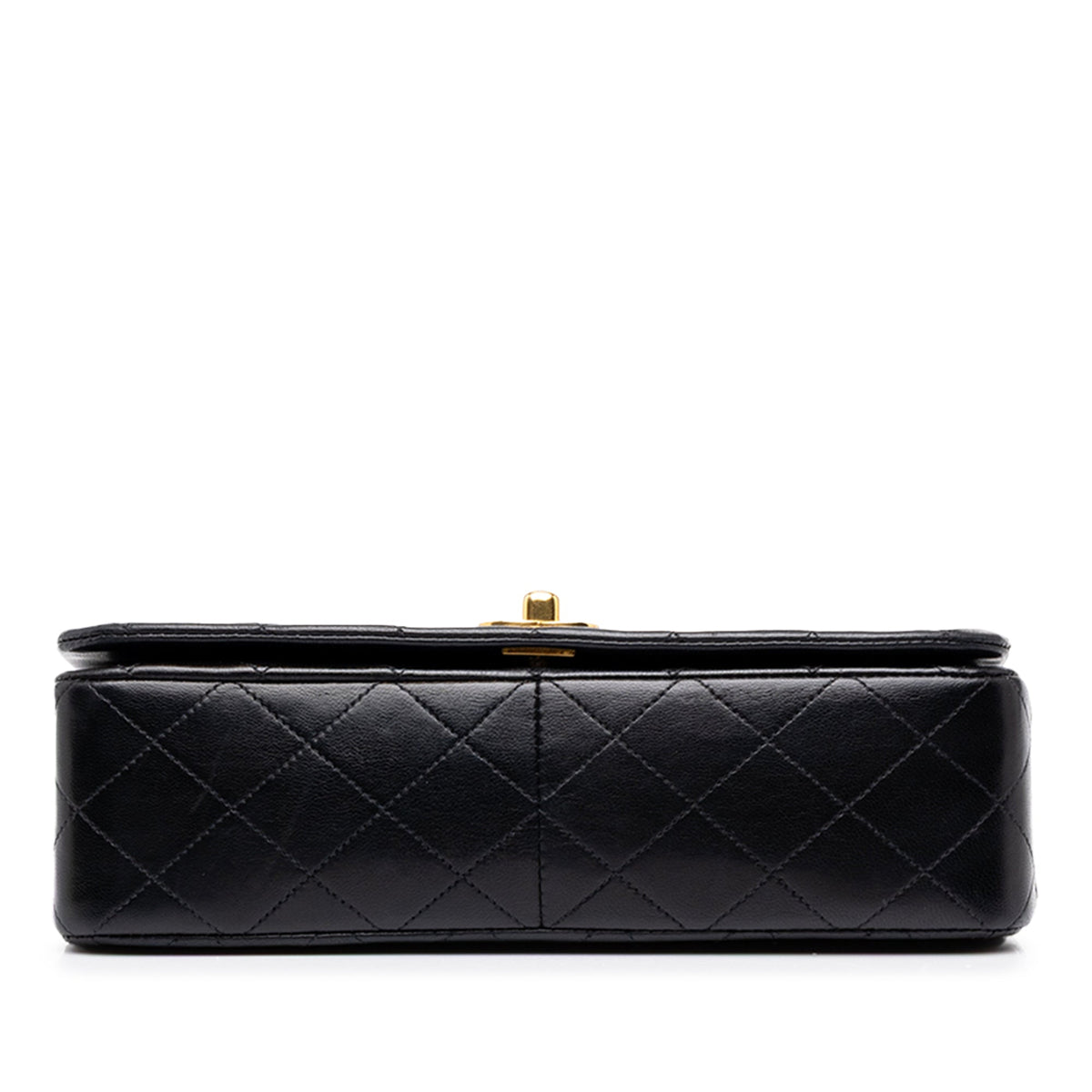 Chanel CC Quilted Lambskin Full Single Flap — Black