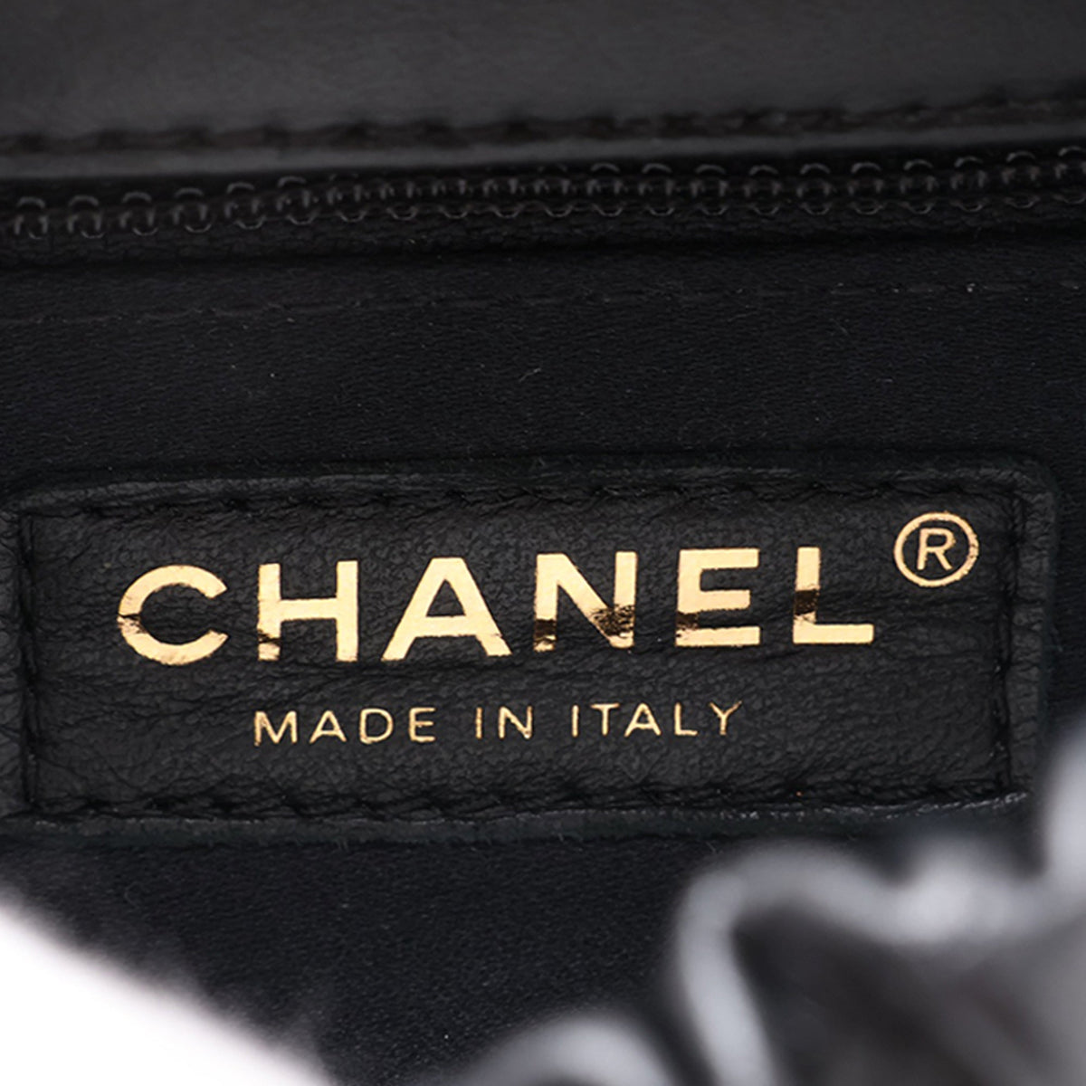Chanel Small Quilted Lambskin Resin Charms Chain Bucket Bag — Black