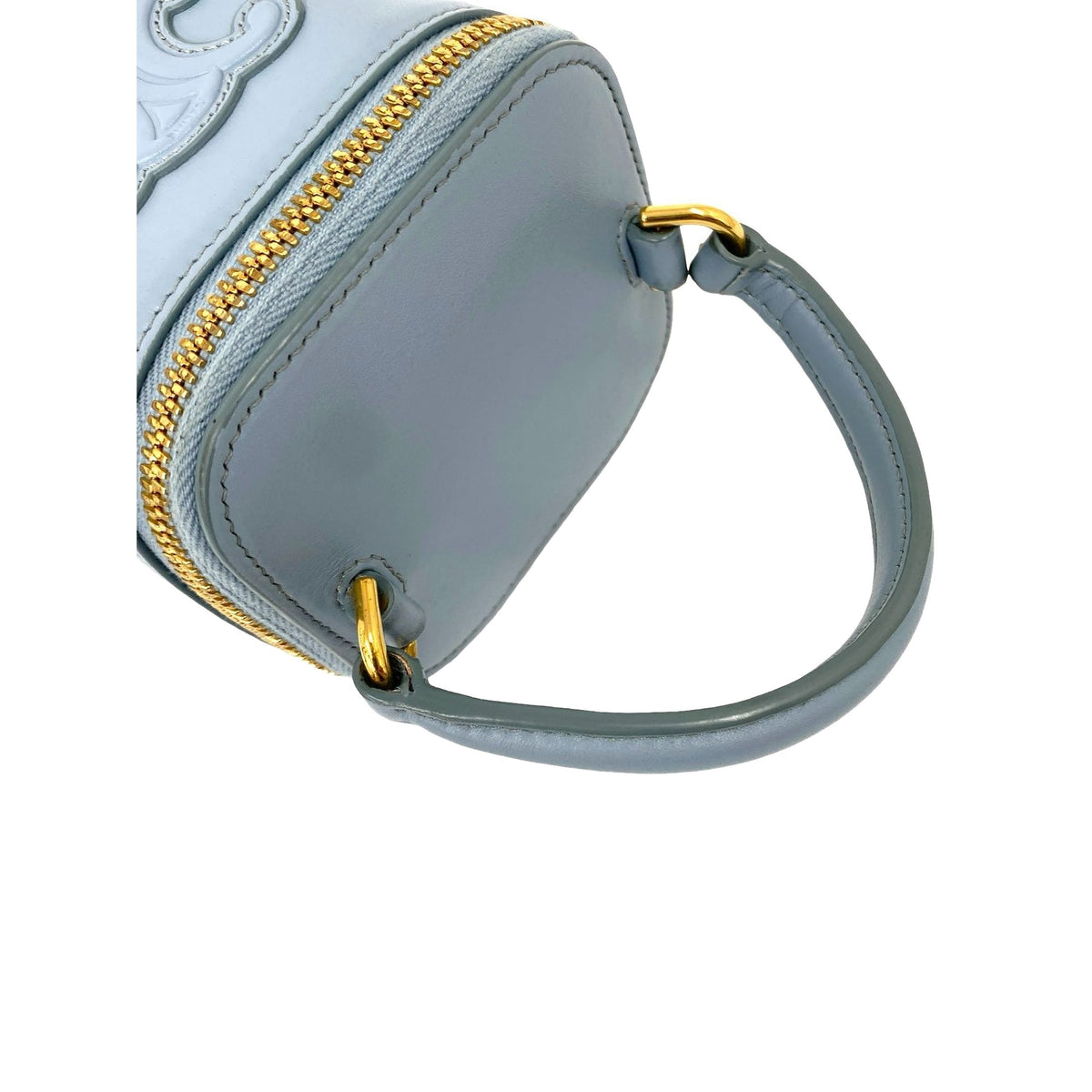 Celine Small Calfskin Cuir Triomphe Box Bag — Blue