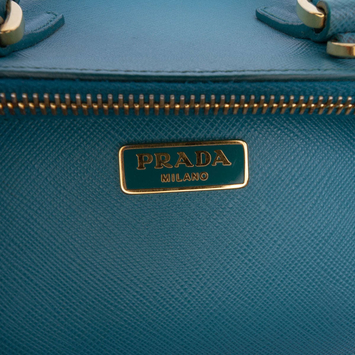 Prada Micro Saffiano Galleria Double Zip Satchel