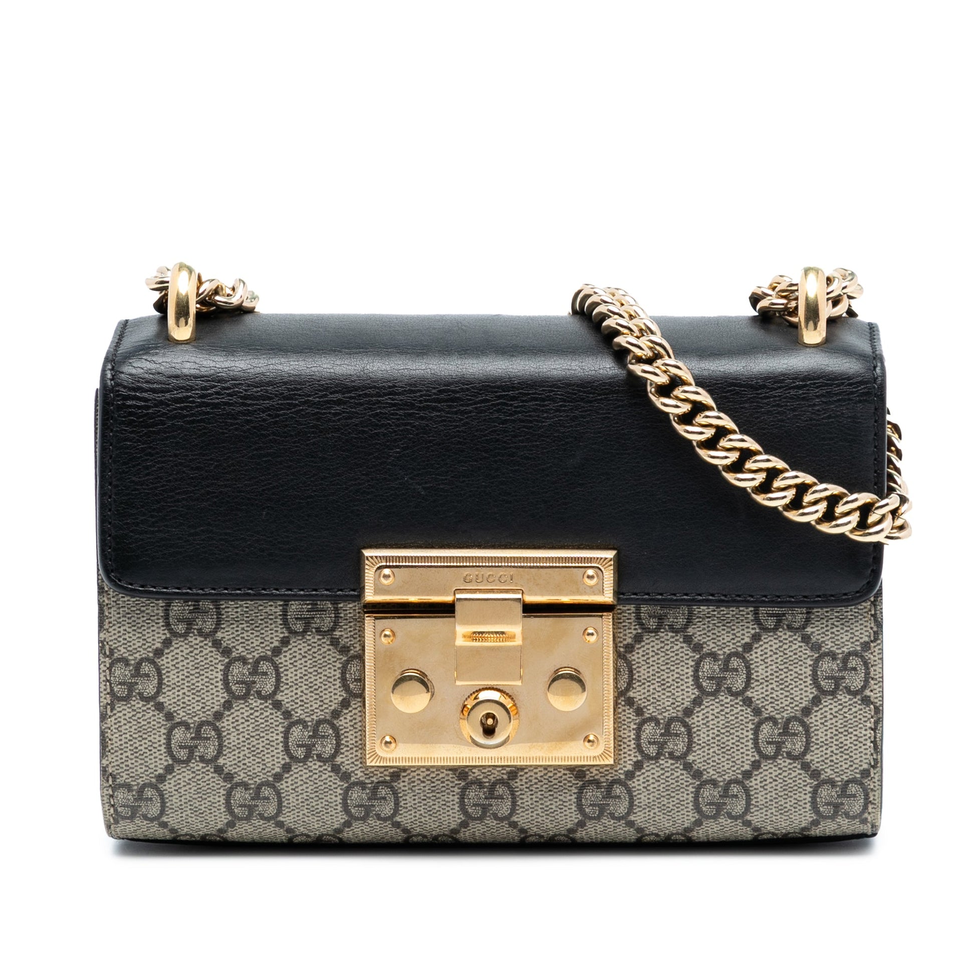 Gucci Small GG Supreme Padlock Crossbody