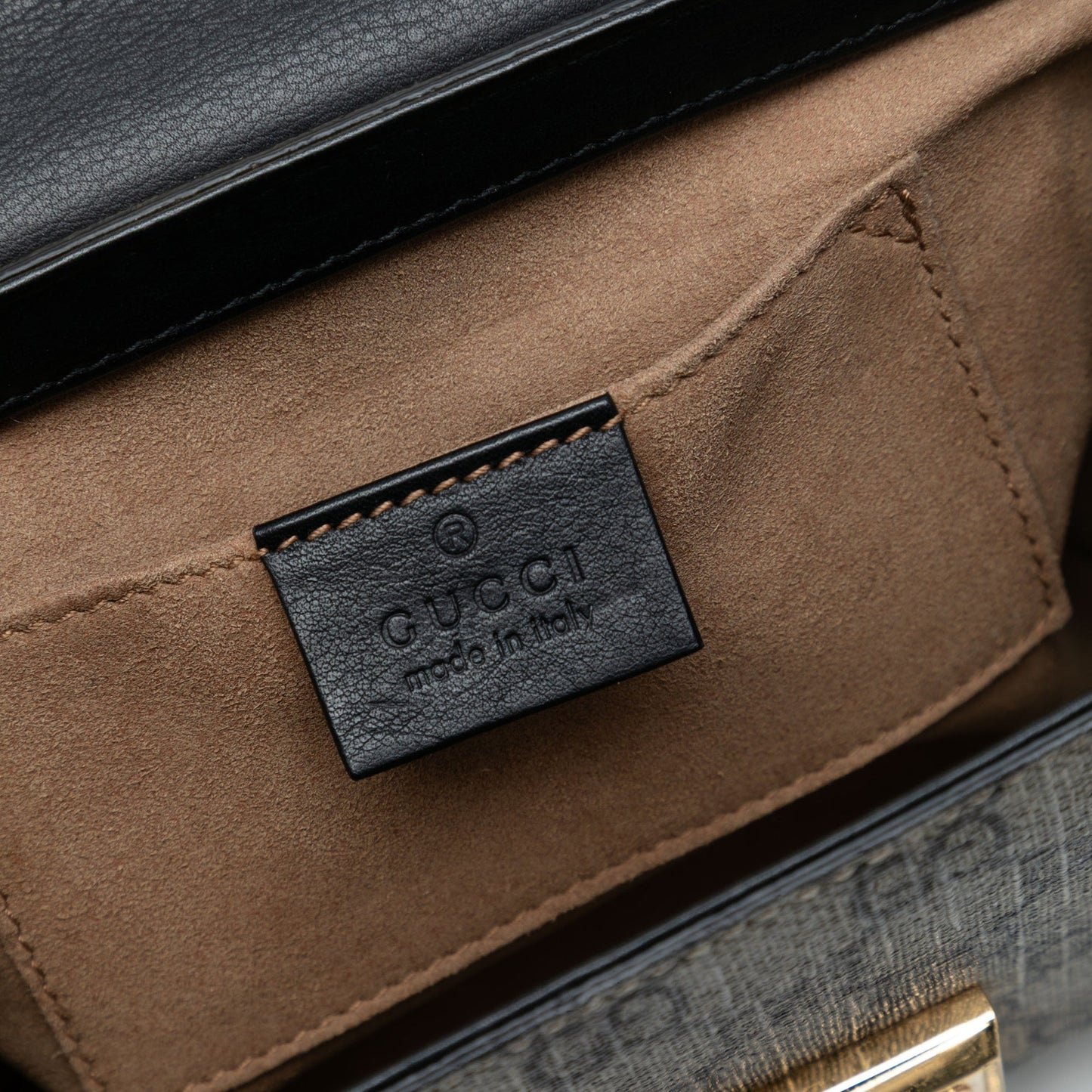 Gucci Small GG Supreme Padlock Crossbody