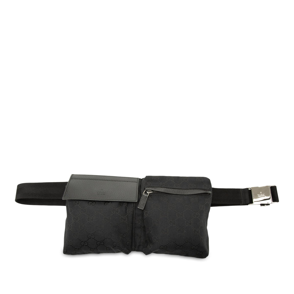 Gucci GG Canvas Double Pocket Belt Bag
