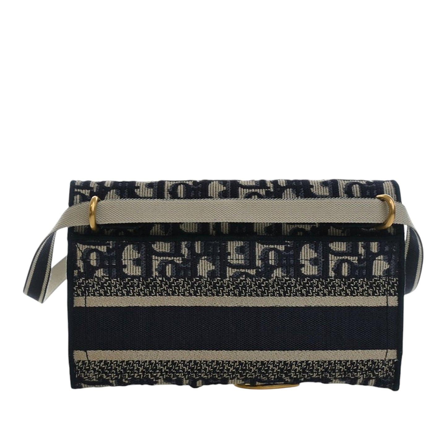 Dior Oblique Canvas Embroidered Saddle Slim Belt Pouch