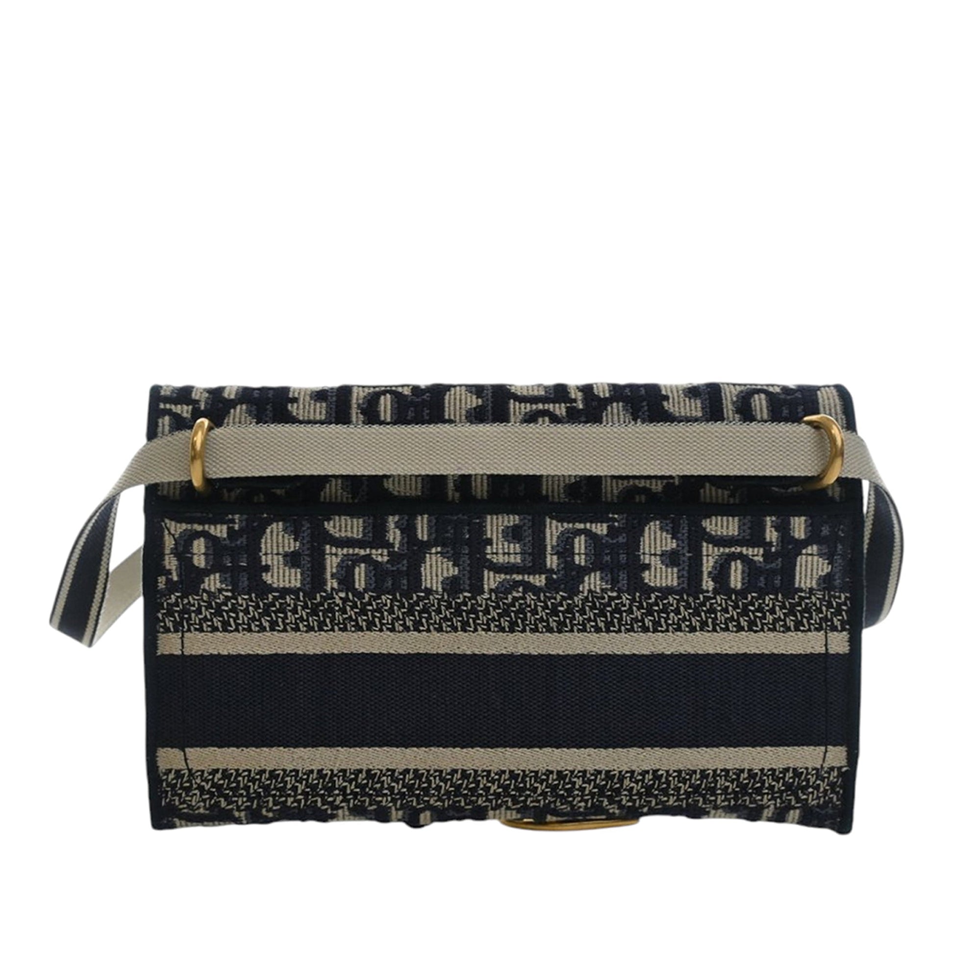 Dior Oblique Canvas Embroidered Saddle Slim Belt Pouch