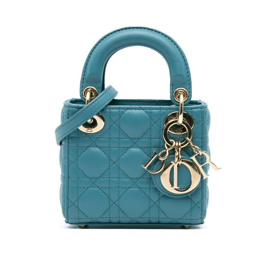 Dior Micro Lambskin Cannage Lady Dior
