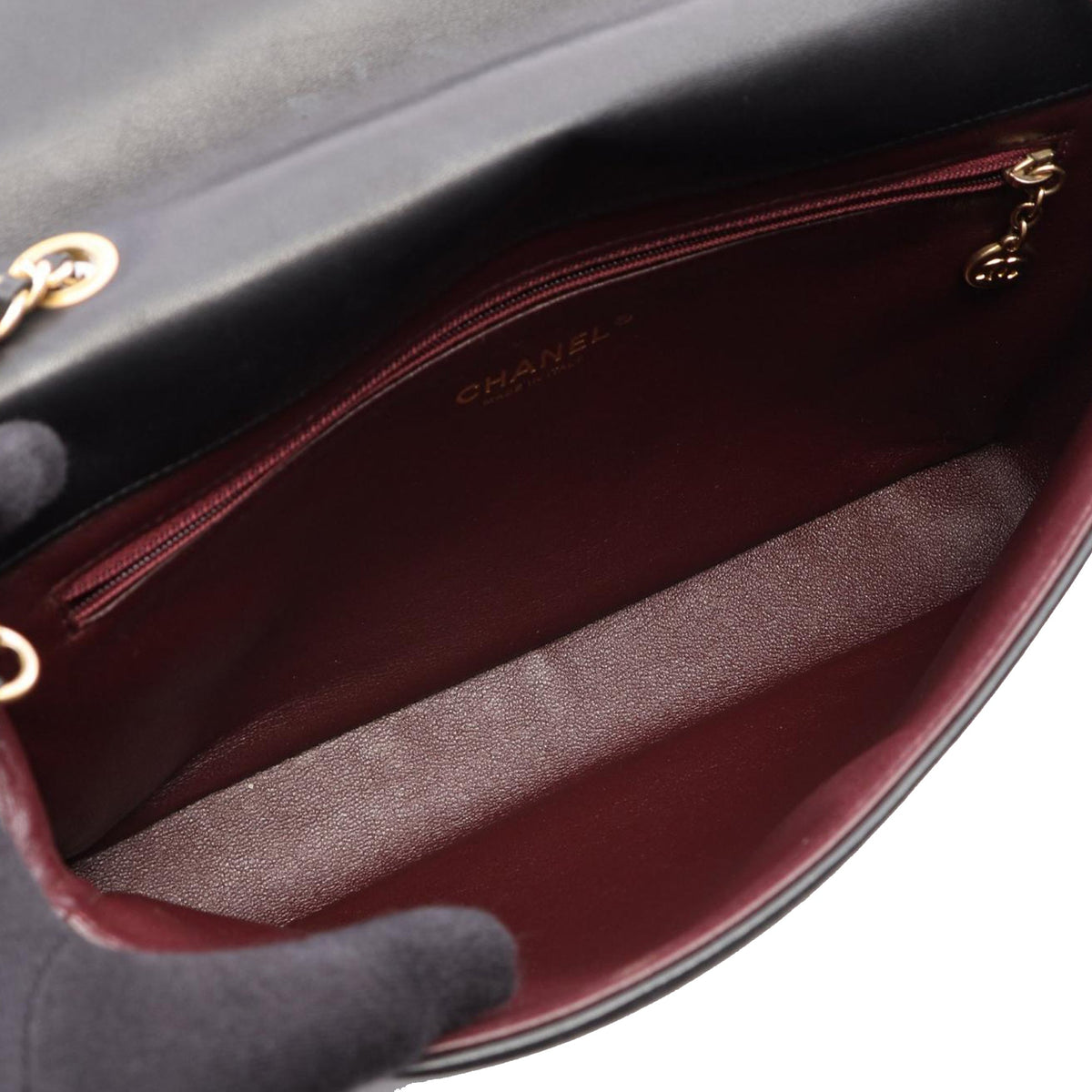 Chanel CC Quilted Lambskin Diamond Full Flap