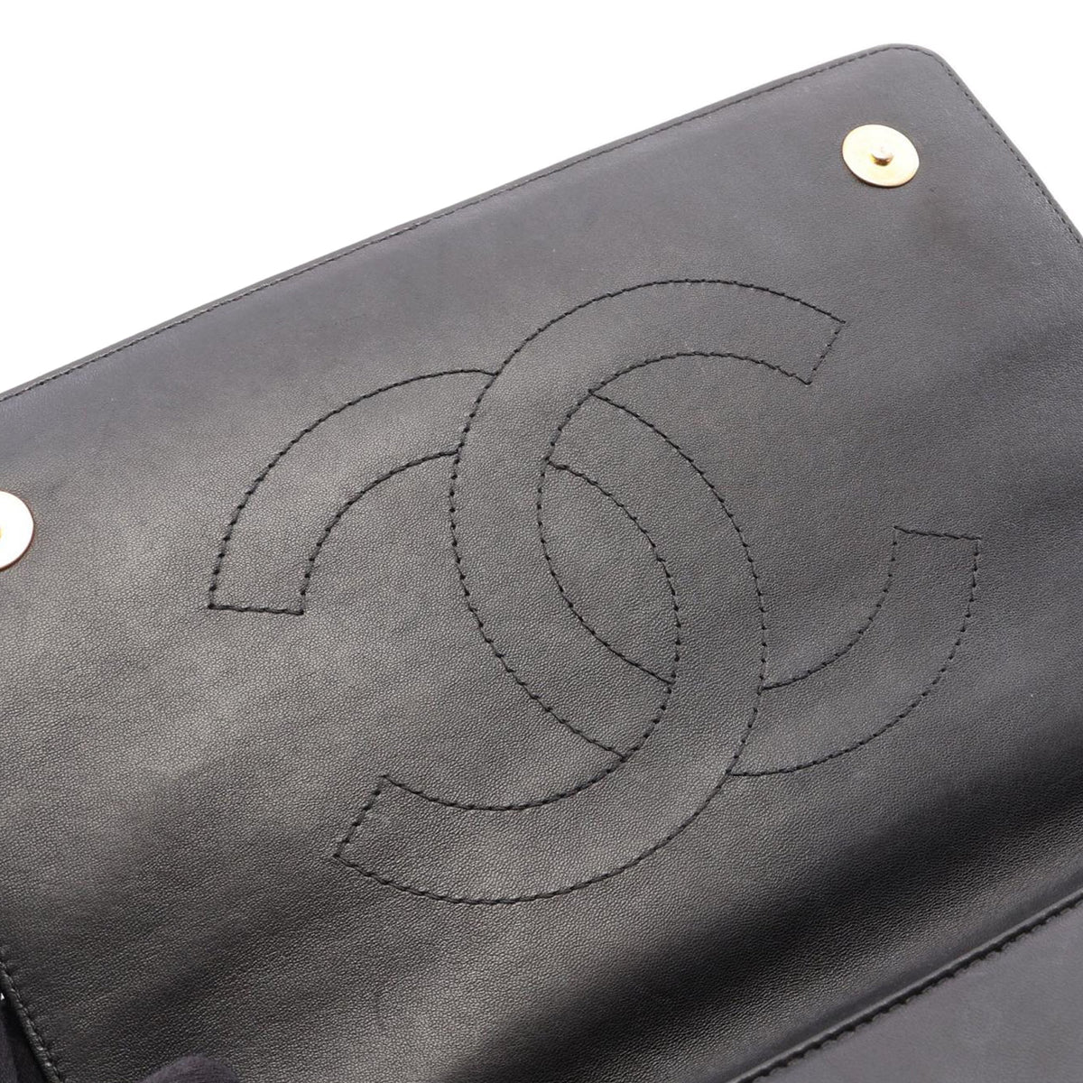 Chanel CC Quilted Lambskin Diamond Full Flap