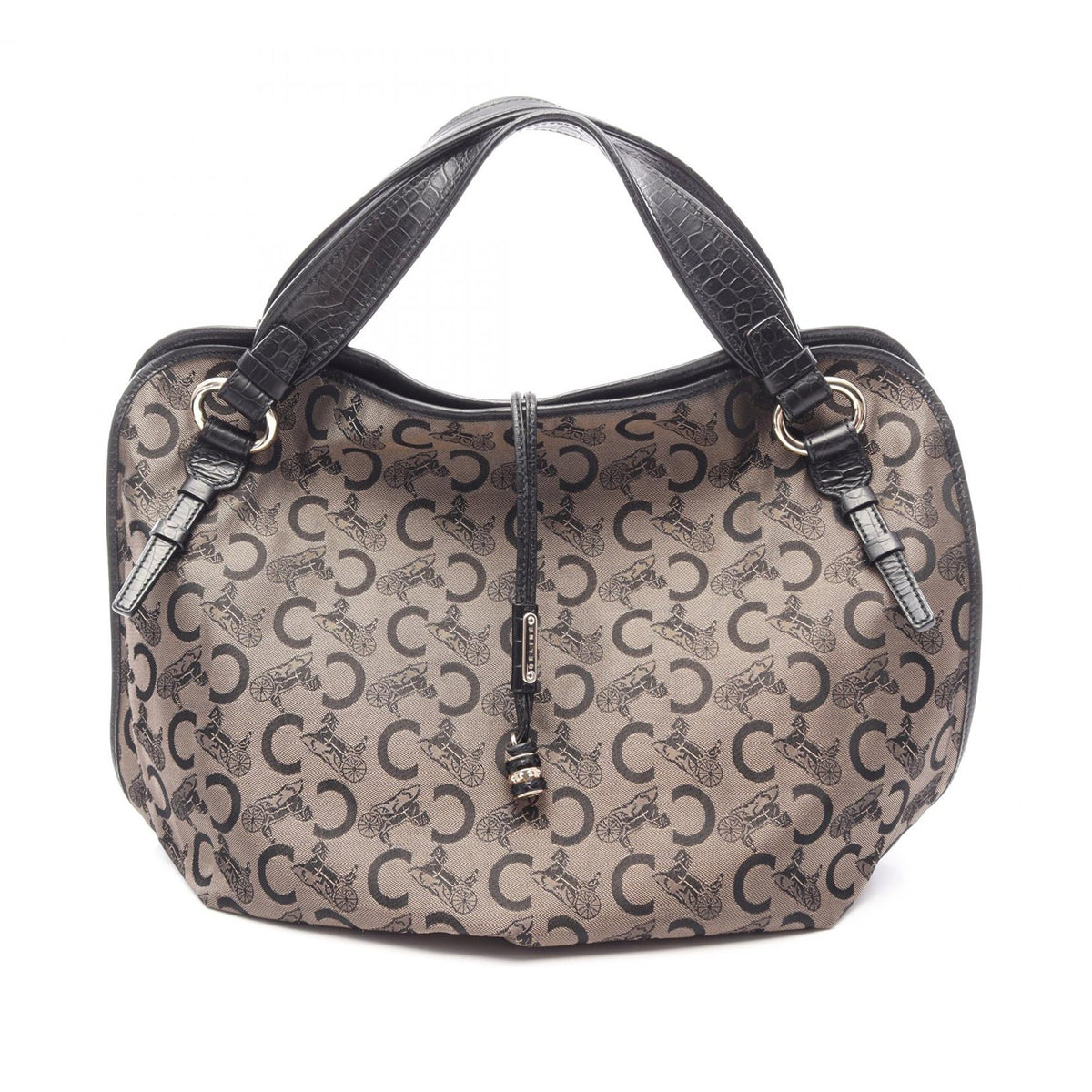 Celine C Carriage Canvas Bittersweet Hobo — Brown