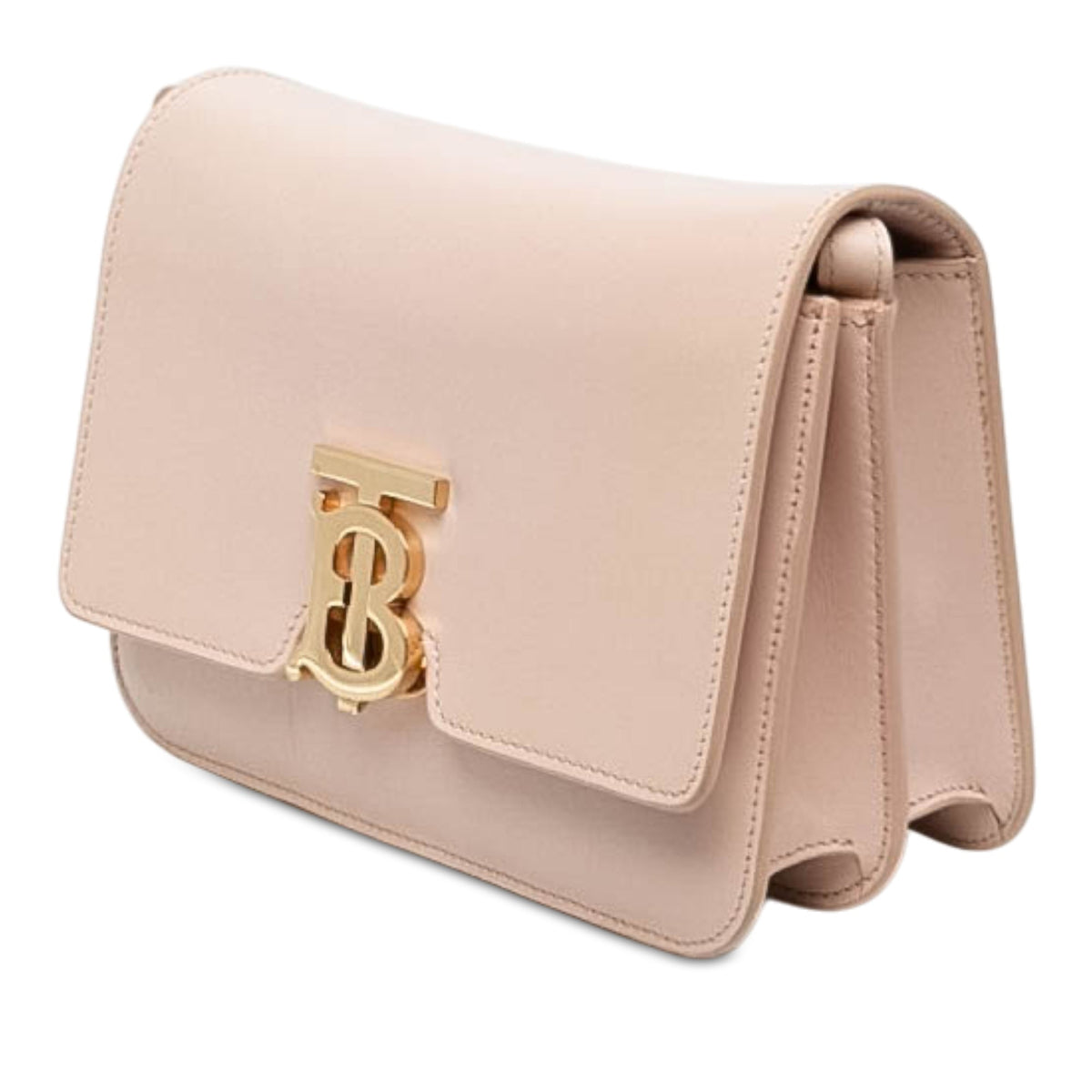 Burberry Small Smooth Calfskin TB Crossbody — Pink