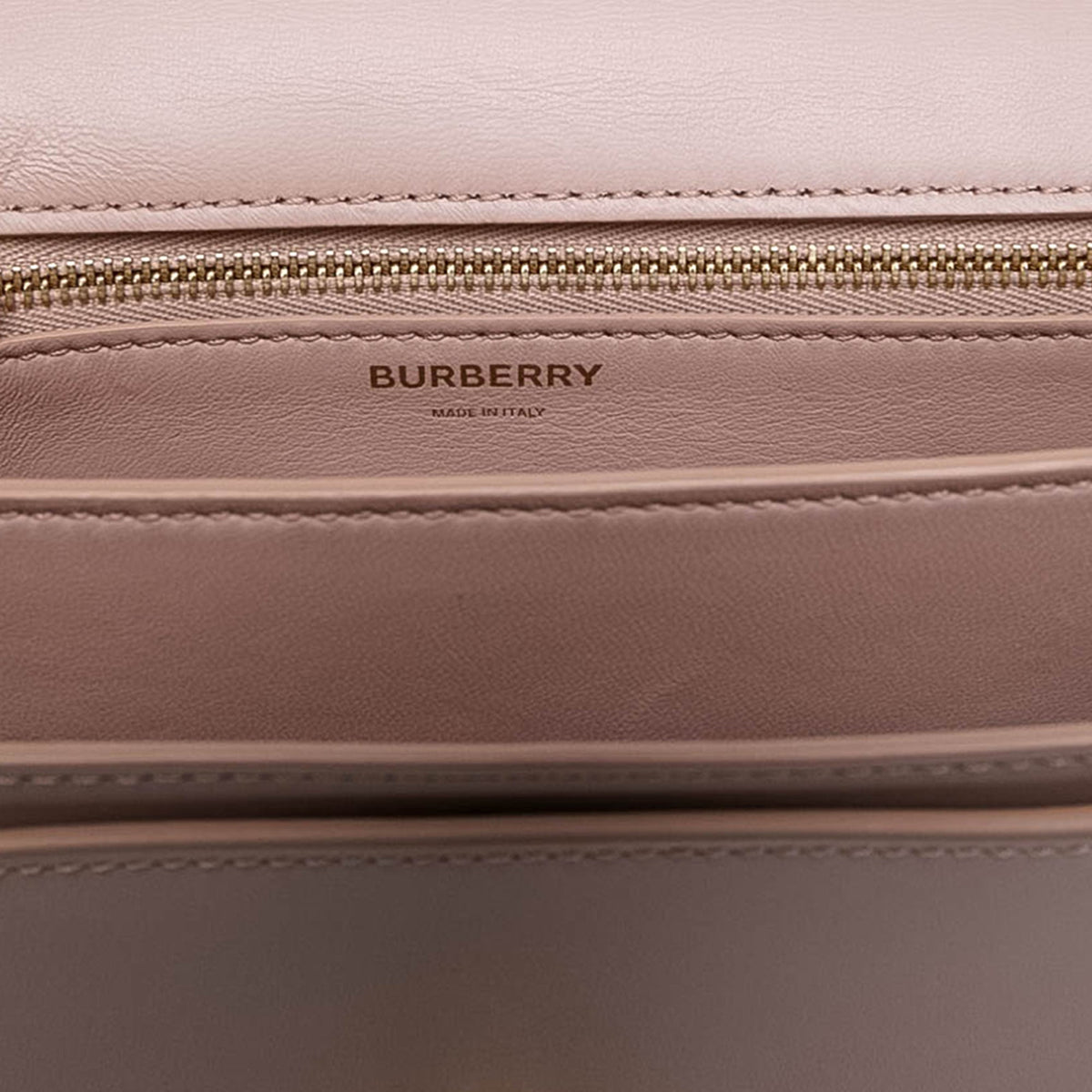 Burberry Small Smooth Calfskin TB Crossbody — Pink