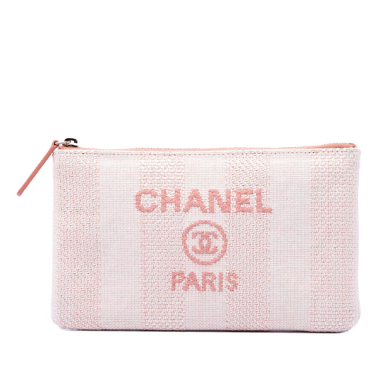Chanel Small Raffia Deauville O Case Clutch