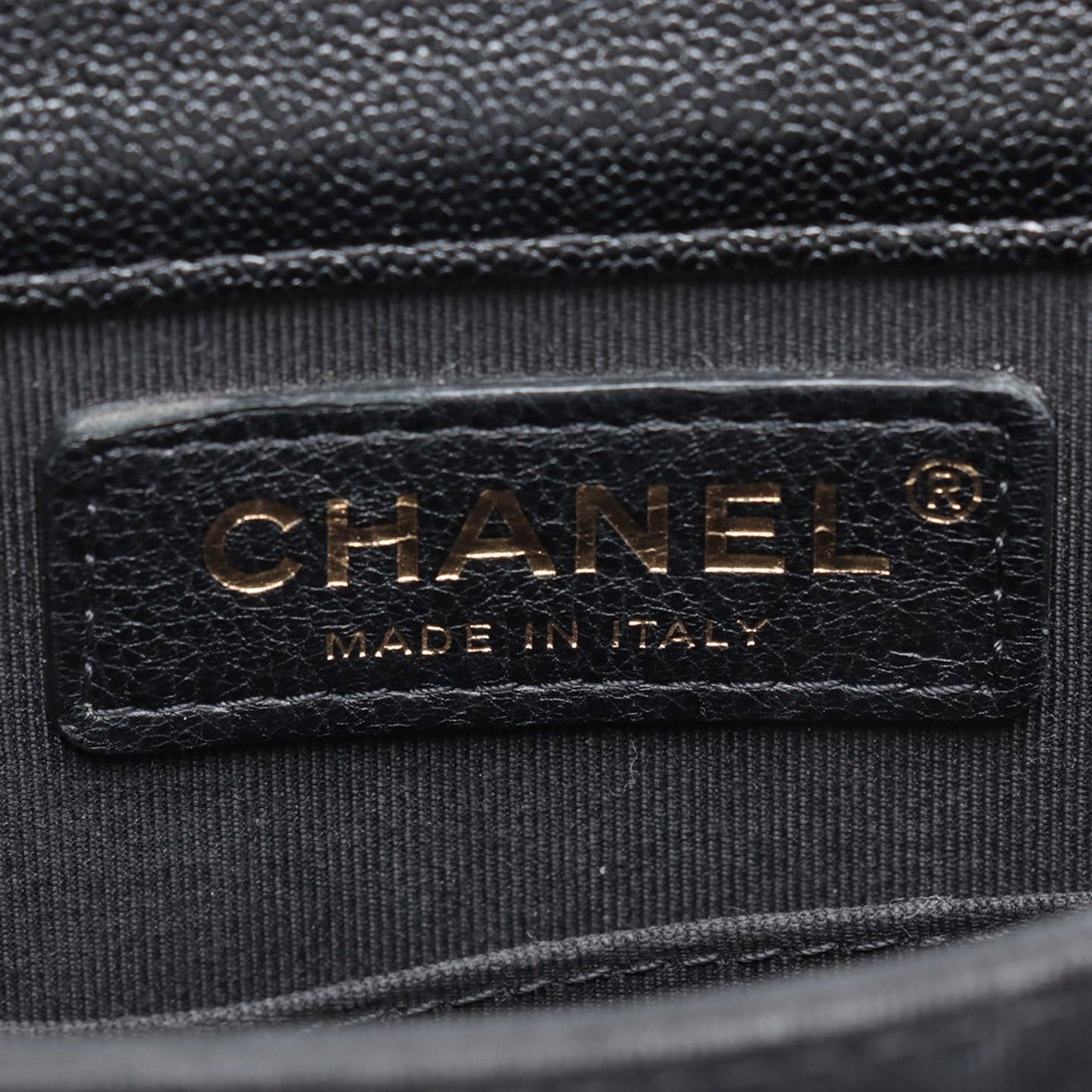 Chanel Quilted Caviar North South Boy Flap