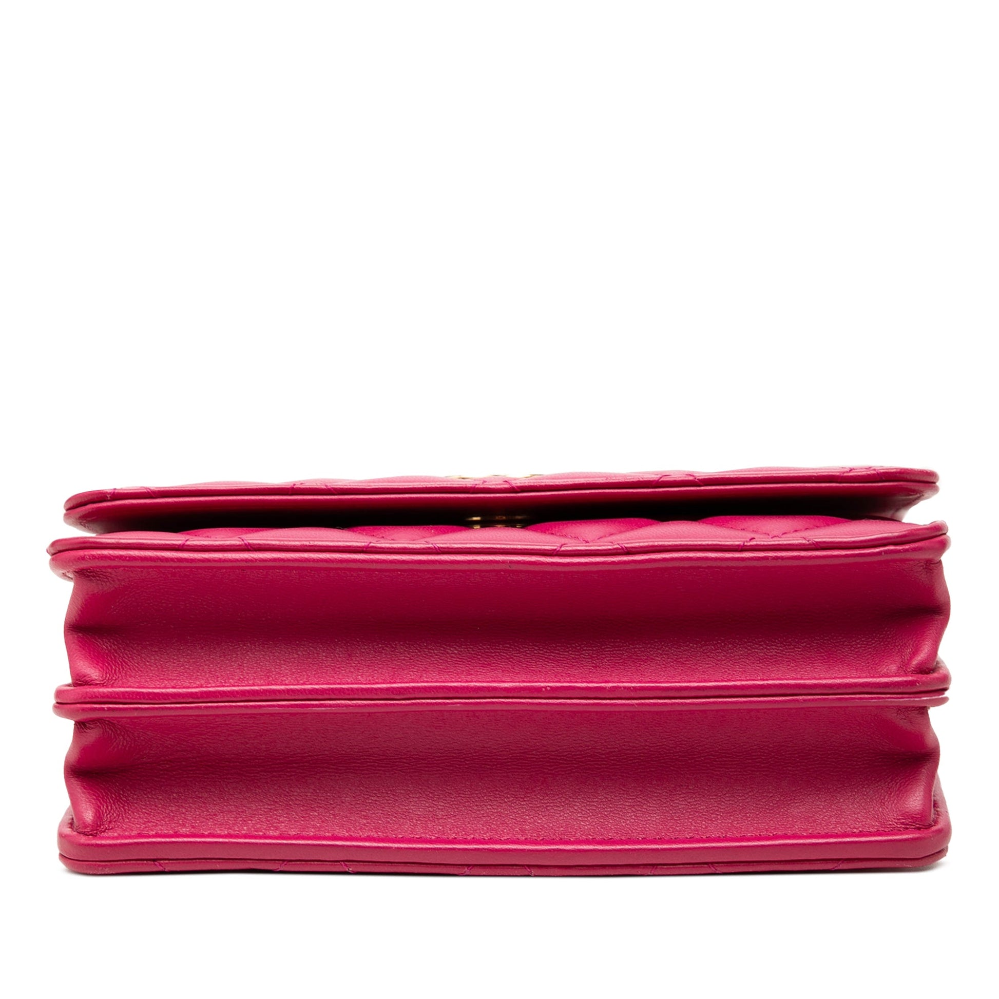 Chanel Mini CC Quilted Lambskin Pearl Samba Wallet On Chain