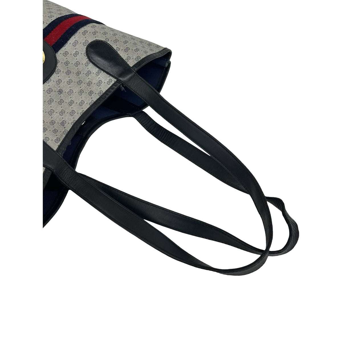 Gucci Micro GG Supreme Web Tote — Gray
