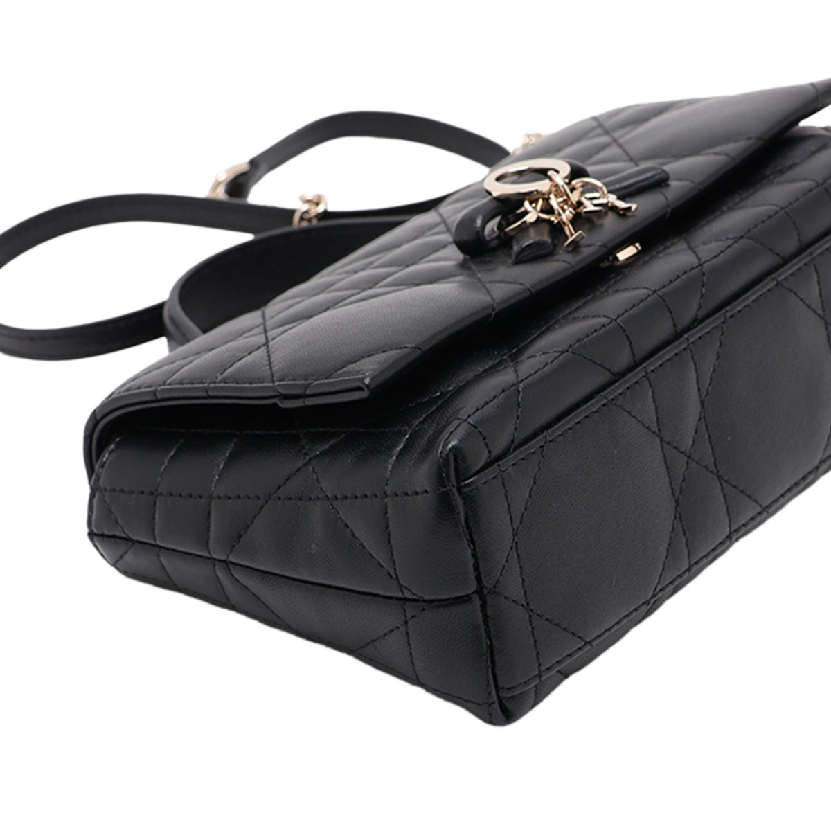 Dior Mini Lambskin Cannage My Dior Bag — Black