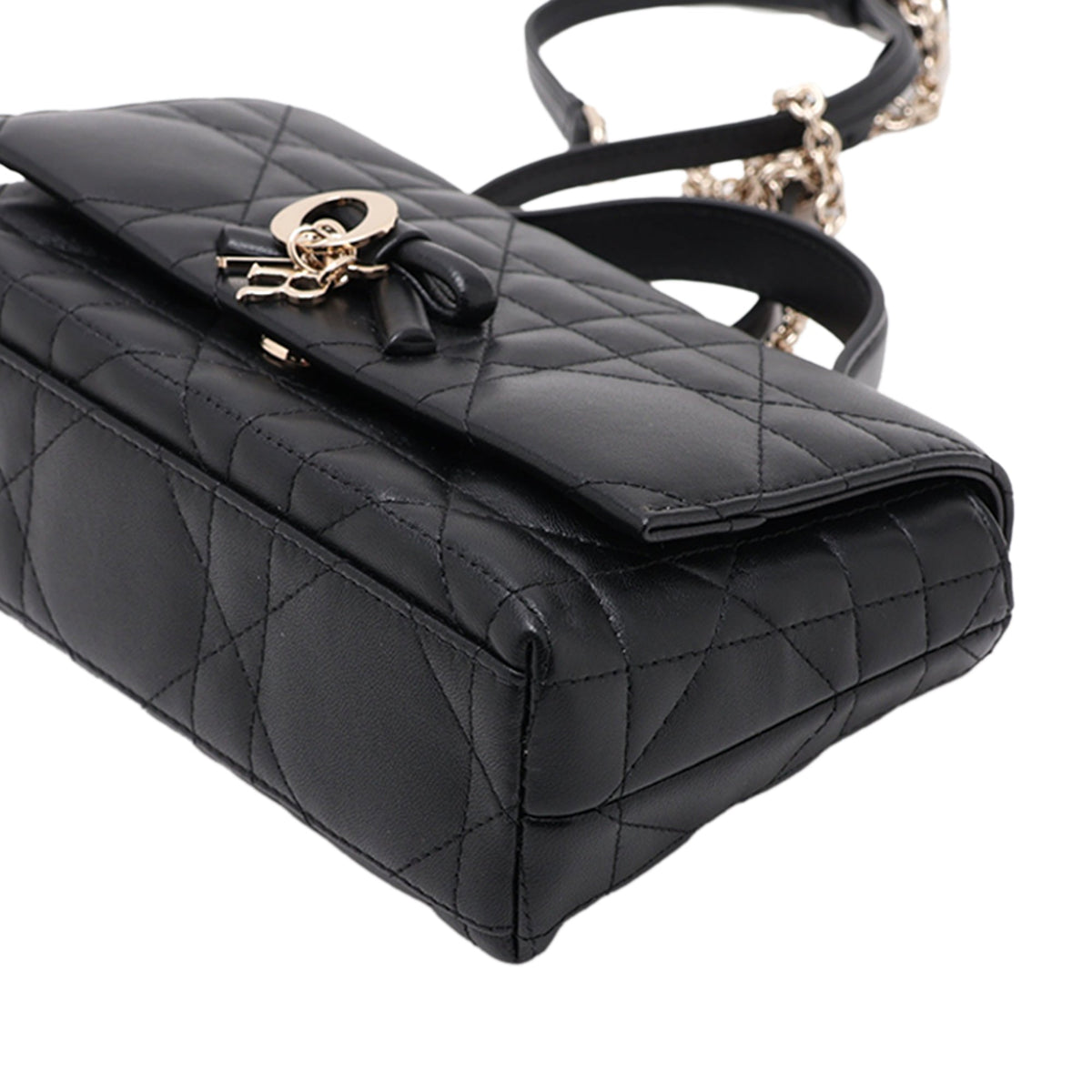 Dior Mini Lambskin Cannage My Dior Bag — Black