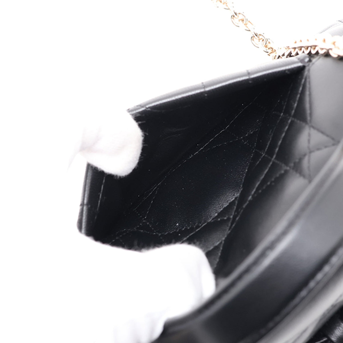 Dior Mini Lambskin Cannage My Dior Bag — Black