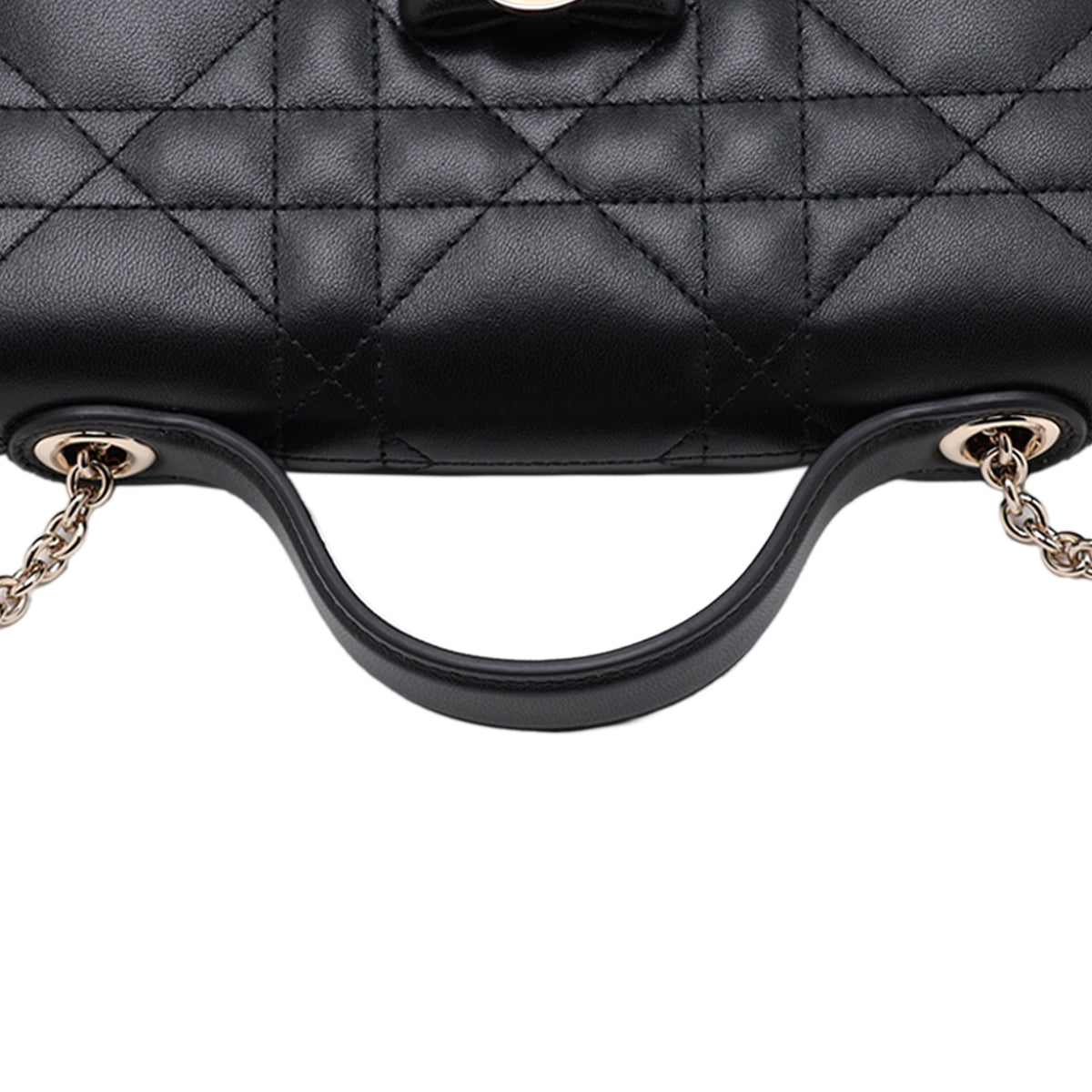 Dior Mini Lambskin Cannage My Dior Bag — Black