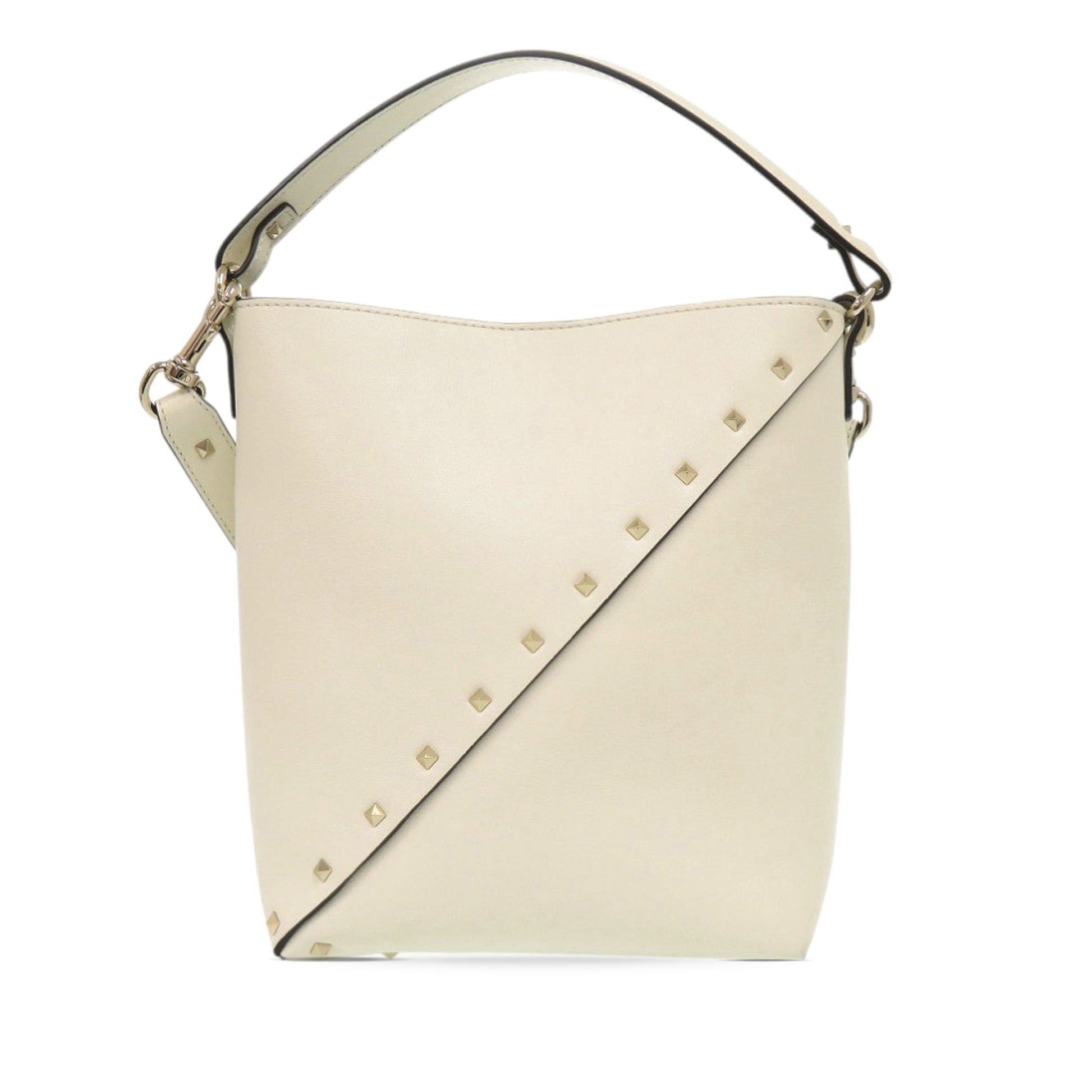 Valentino Leather Rockstud Wispy Bucket Bag