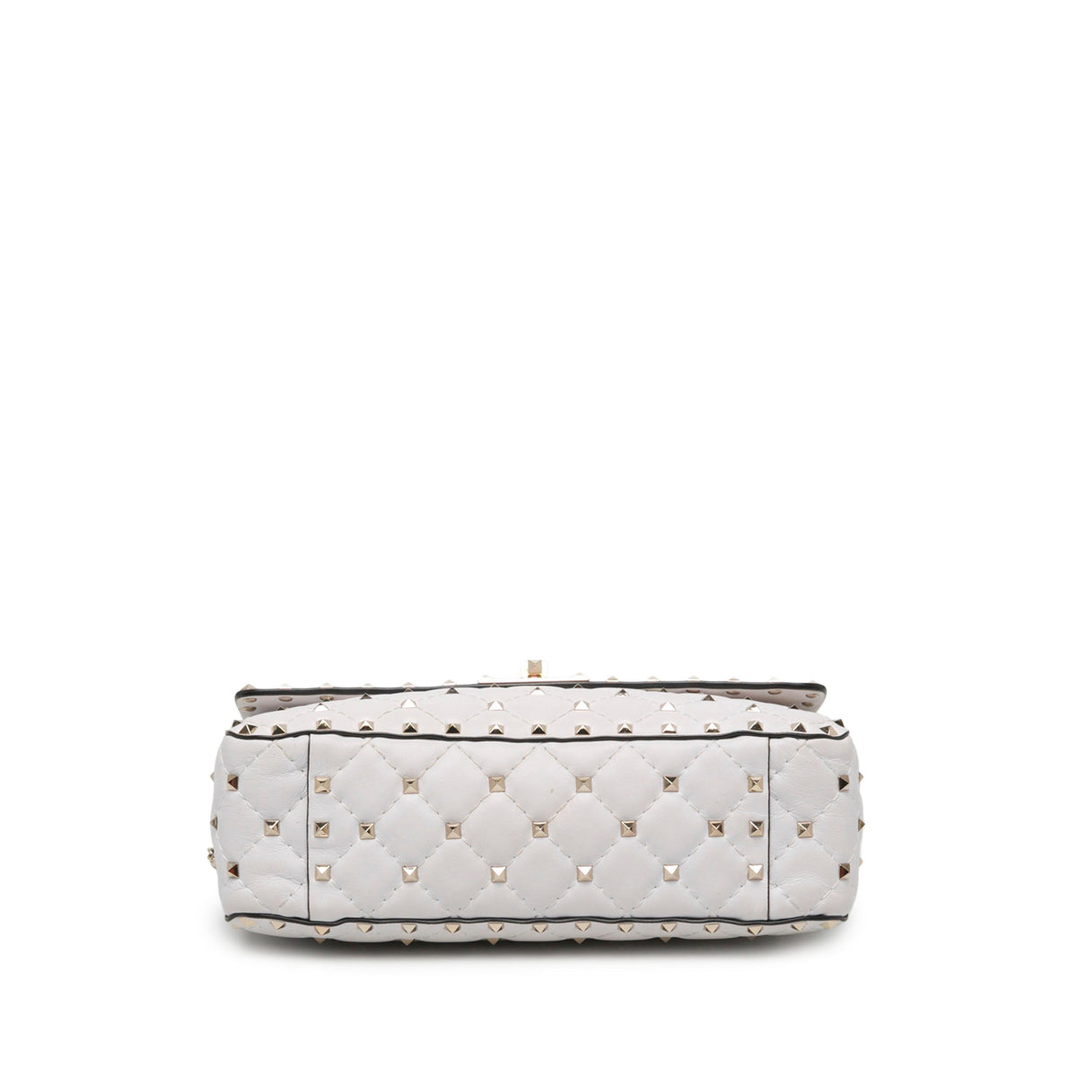 Valentino Medium Nappa Rockstud Spike Satchel — White