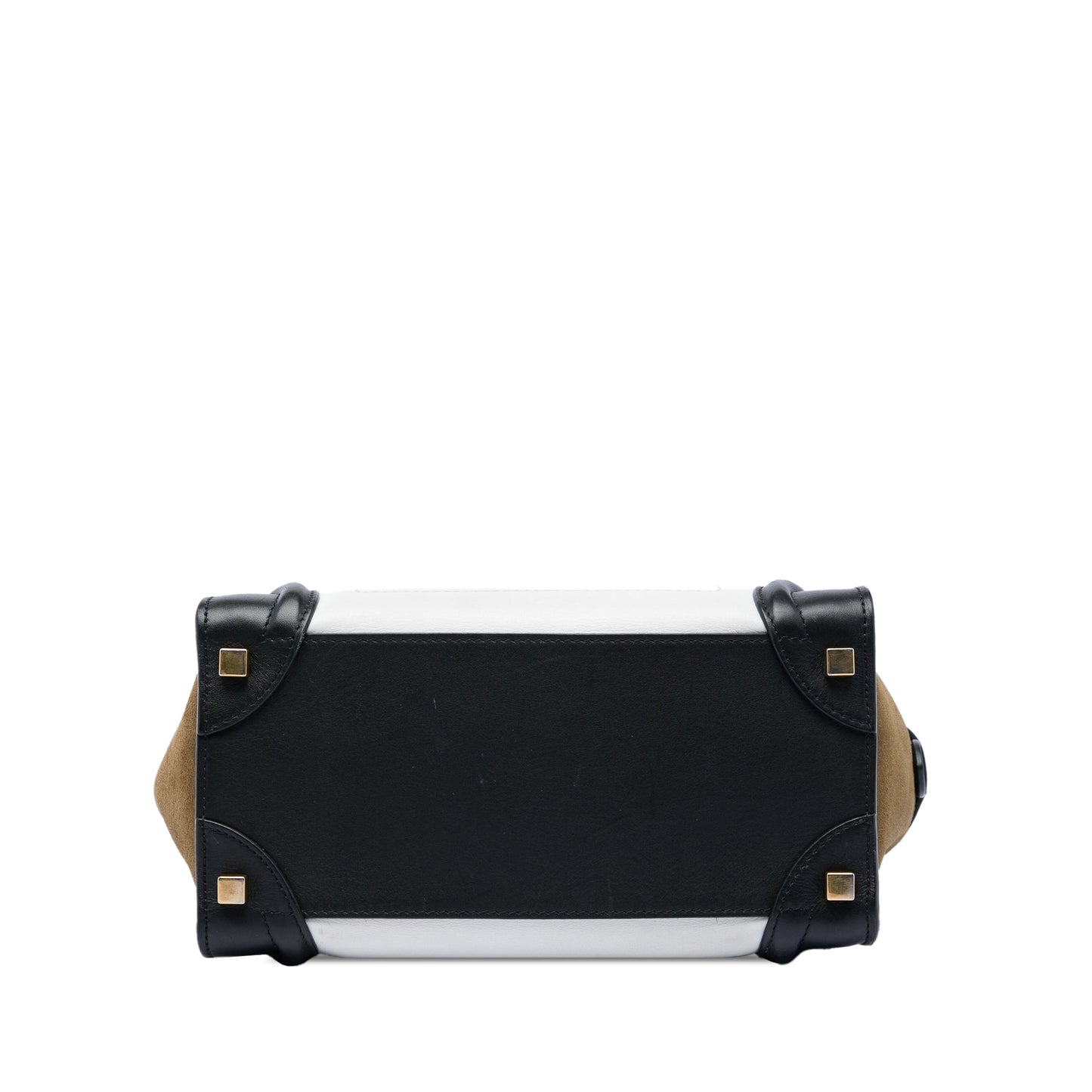 Celine Micro Tricolor Calfskin and Suede Luggage Tote