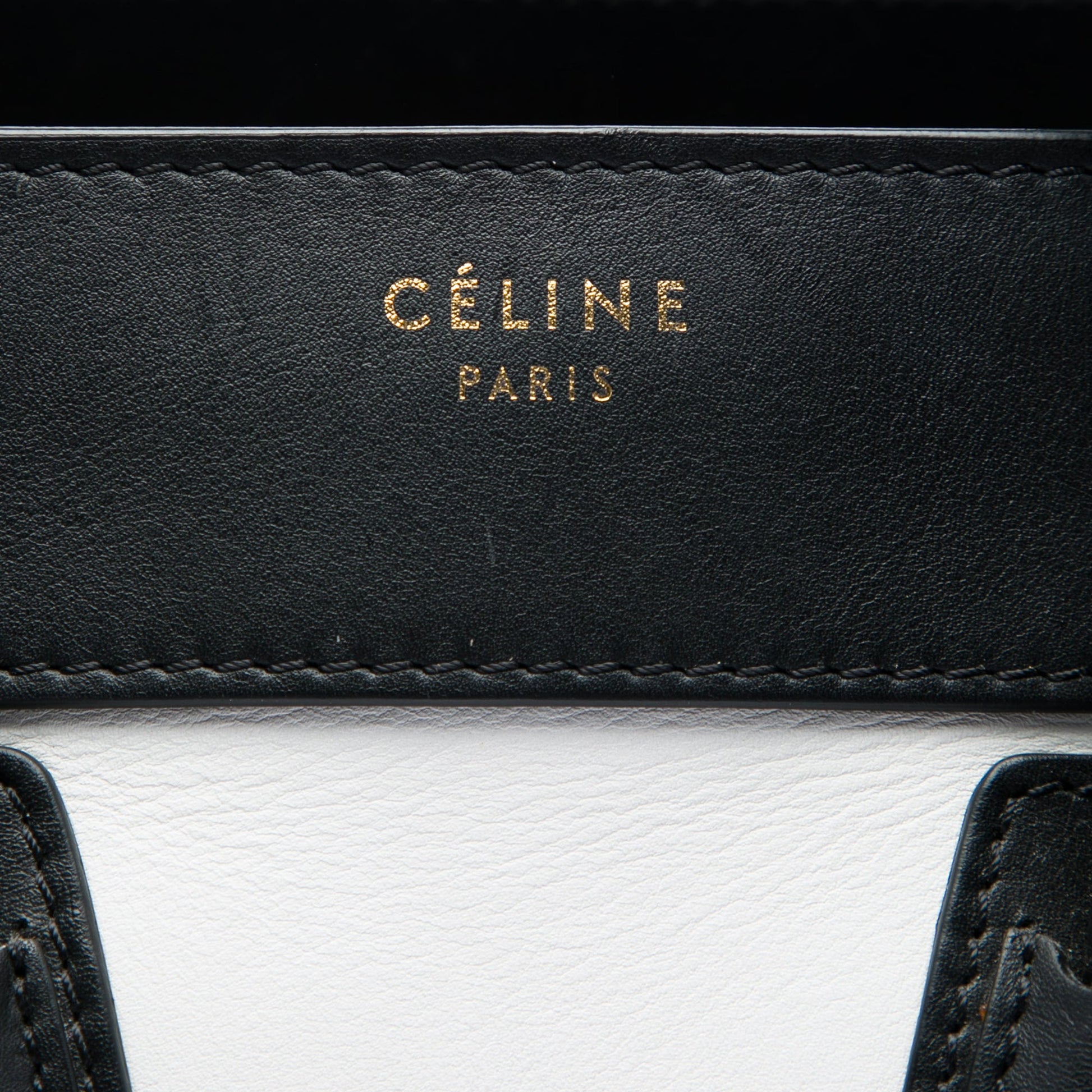 Celine Micro Tricolor Calfskin and Suede Luggage Tote