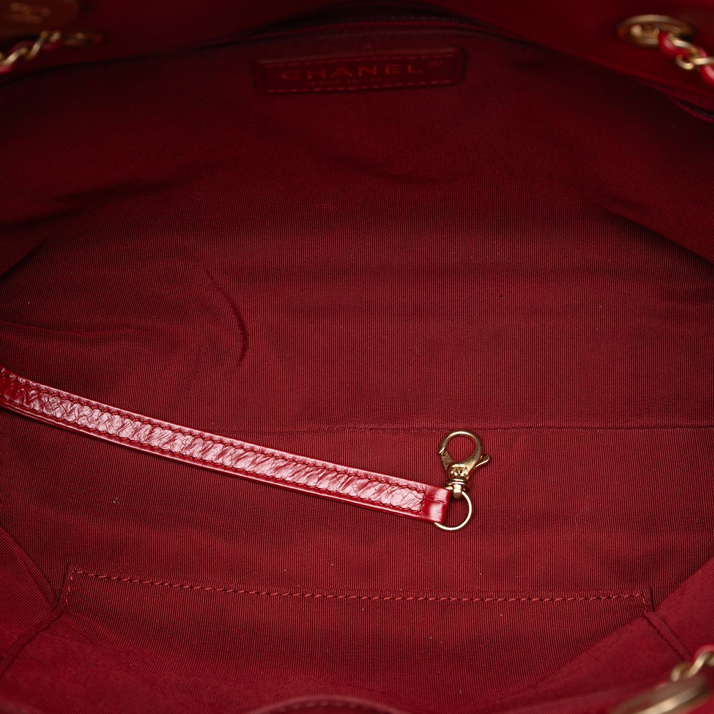 Chanel CC Quilted Calfskin Front Zip Drawstring Chain Tote